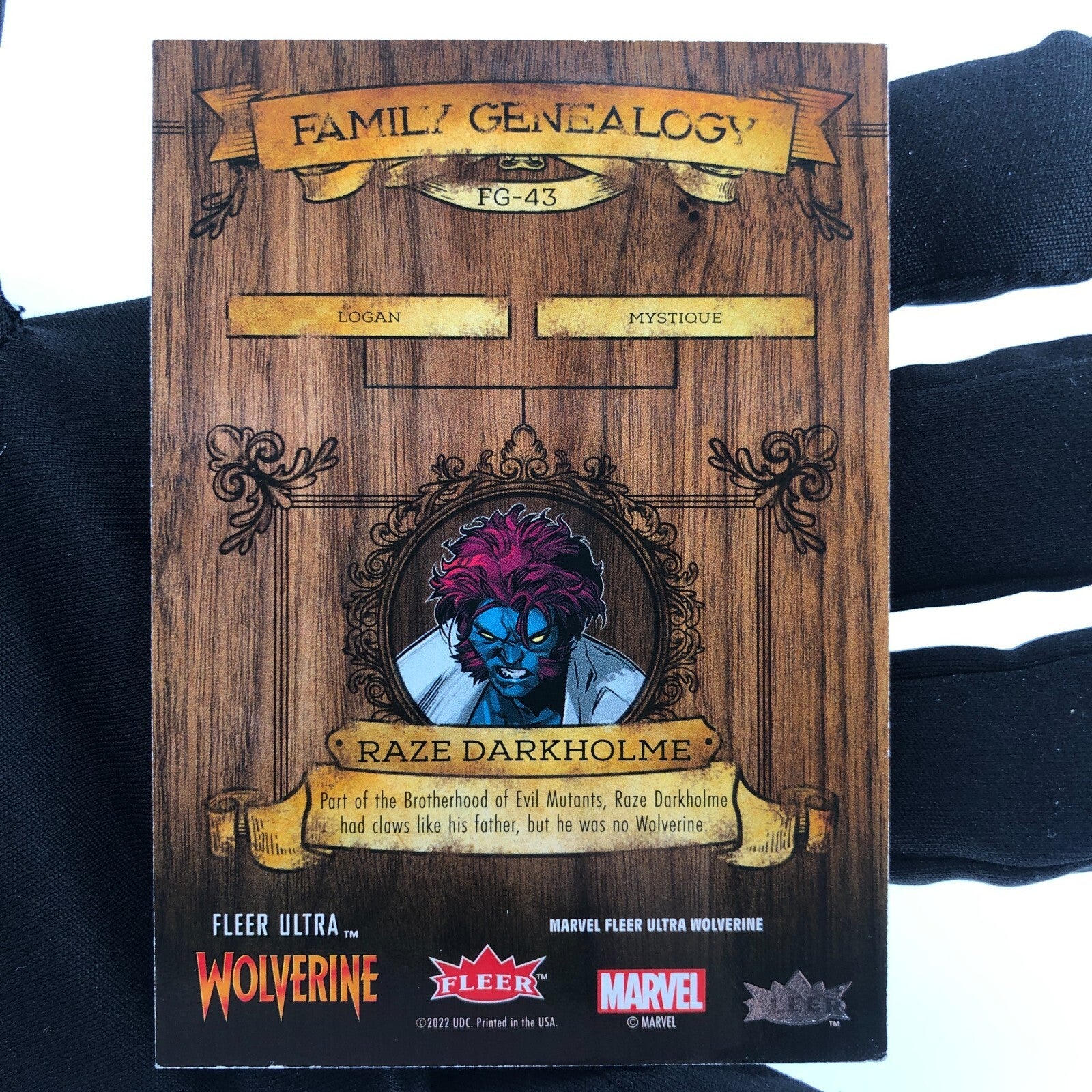 Marvel Card Raze Darkholme FG-43 Family Upper Wolverine Ultra [A]