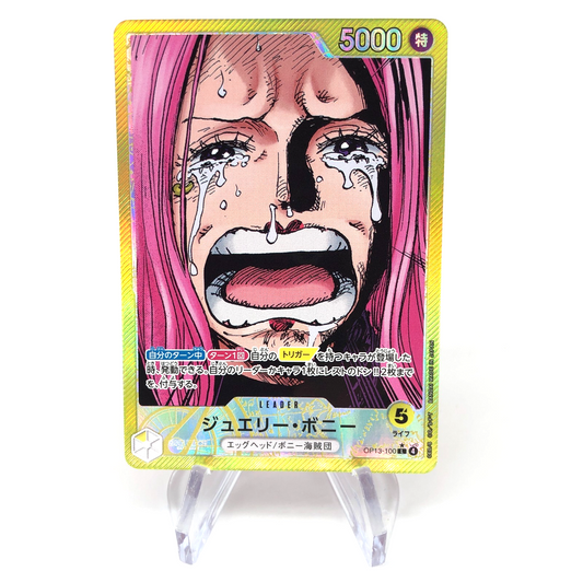 One Piece Card Bonney OP13-100 L Leader Parallel Japanese [Mint]