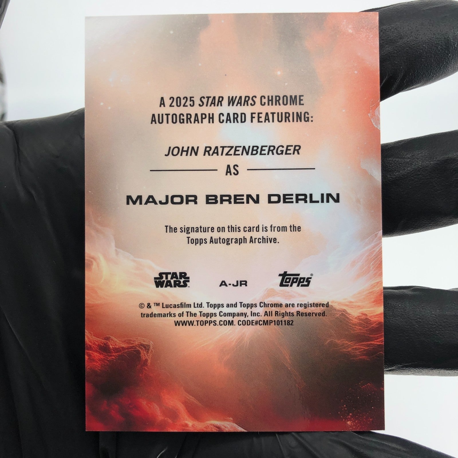 Star Wars Topps Chrome 2025 Bren Derlin A-JR  /25 Signed John Ratzenberger [NM]