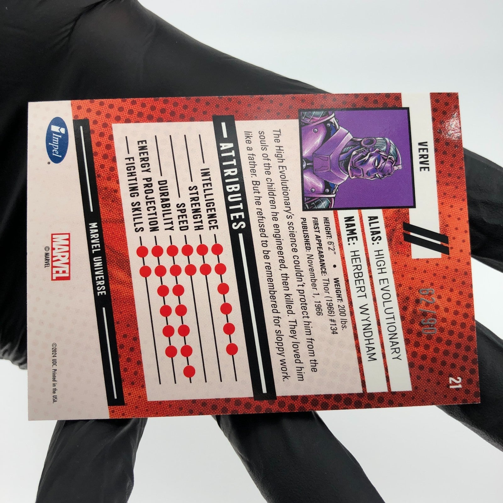 Marvel Card High Evolutionary 21  /90 Super Villains Upper Deck Renditions [NM]