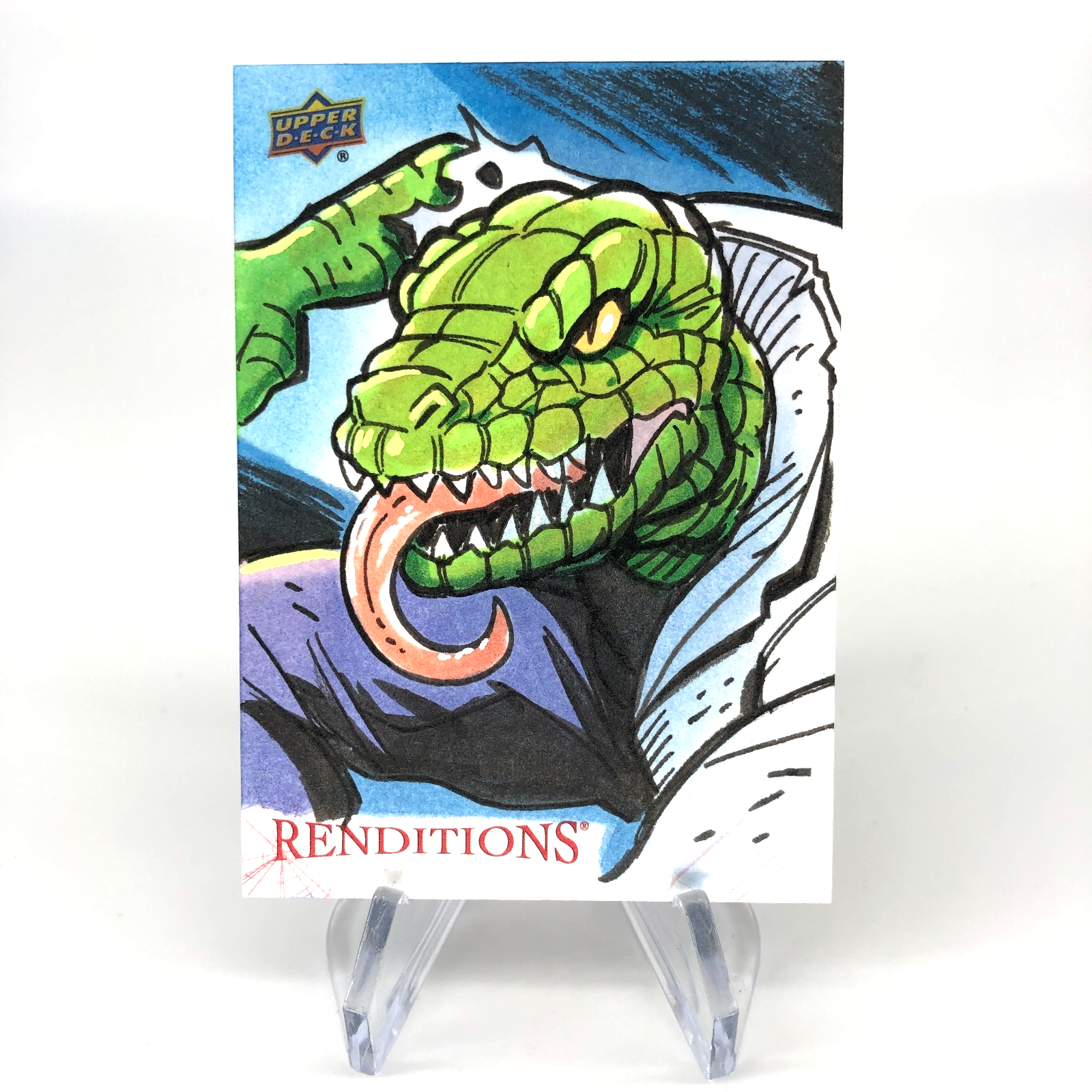 Marvel Card Lizard 1/1 Sketch by Tim Shinn Fleer Upper Deck Renditions [NM]