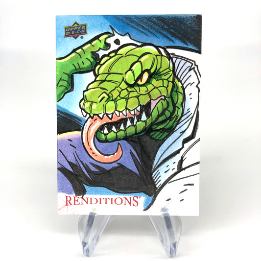 Marvel Card Lizard 1/1 Sketch by Tim Shinn Fleer Upper Deck Renditions [NM]