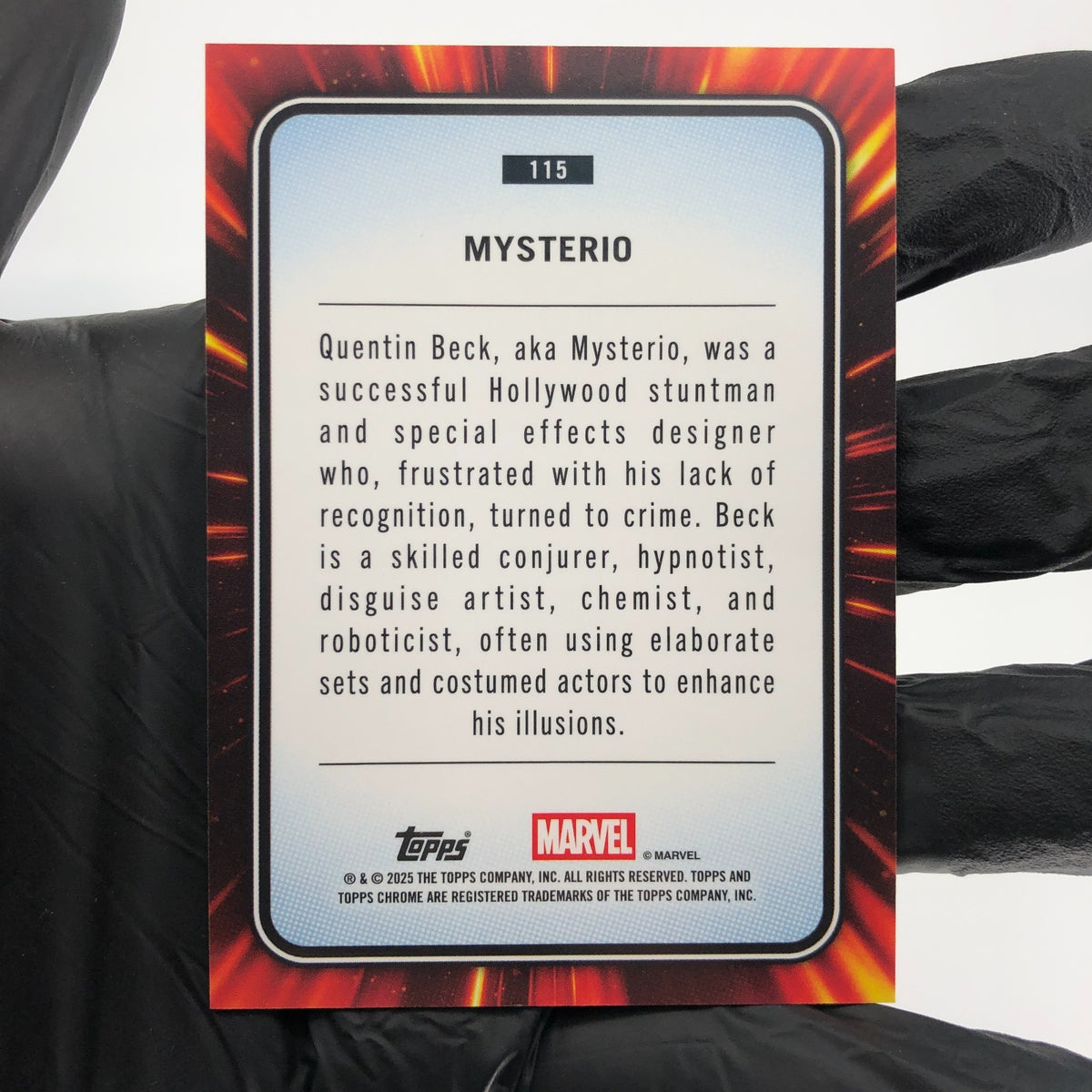 Marvel Card Mysterio 115 Rose Gold /40 Mini Diamond Topps Chrome 2025 [NM]