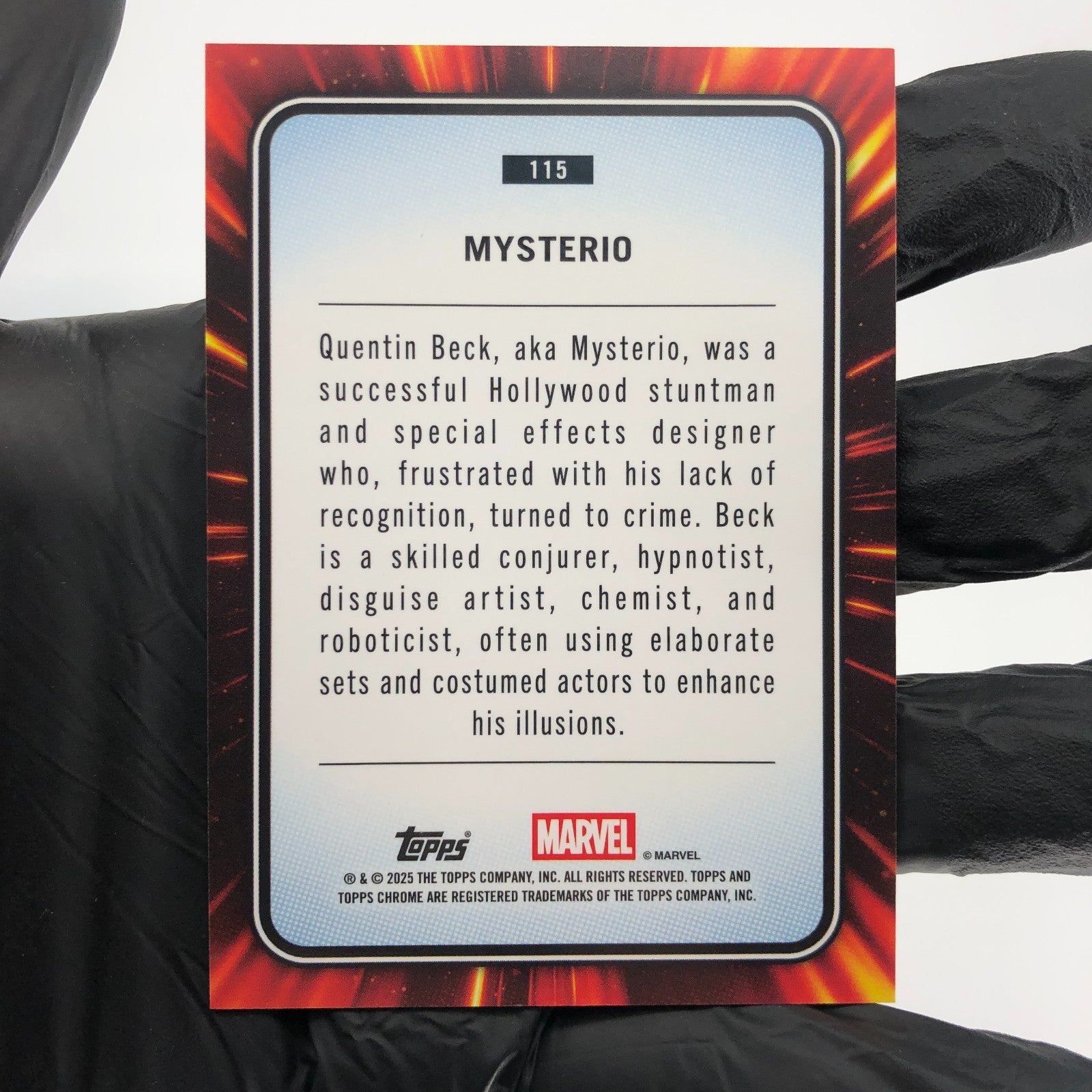 Marvel Card Mysterio 115 Rose Gold /40 Mini Diamond Topps Chrome 2025 [NM]