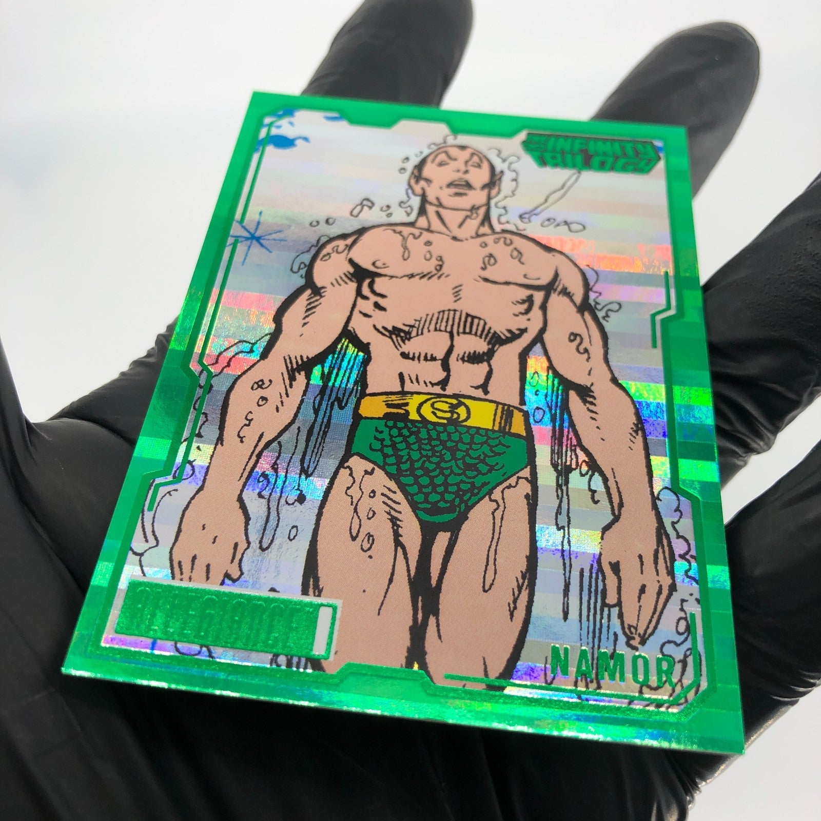 Marvel Card Namor 28 Green Racer /5 Infinity Allegiance Upper Deck [NM]