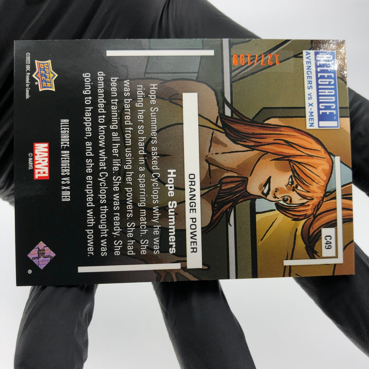 Marvel Card Avengers vs X-Men Hope Summers C49 /199 Allegiance Upper Deck [NM]