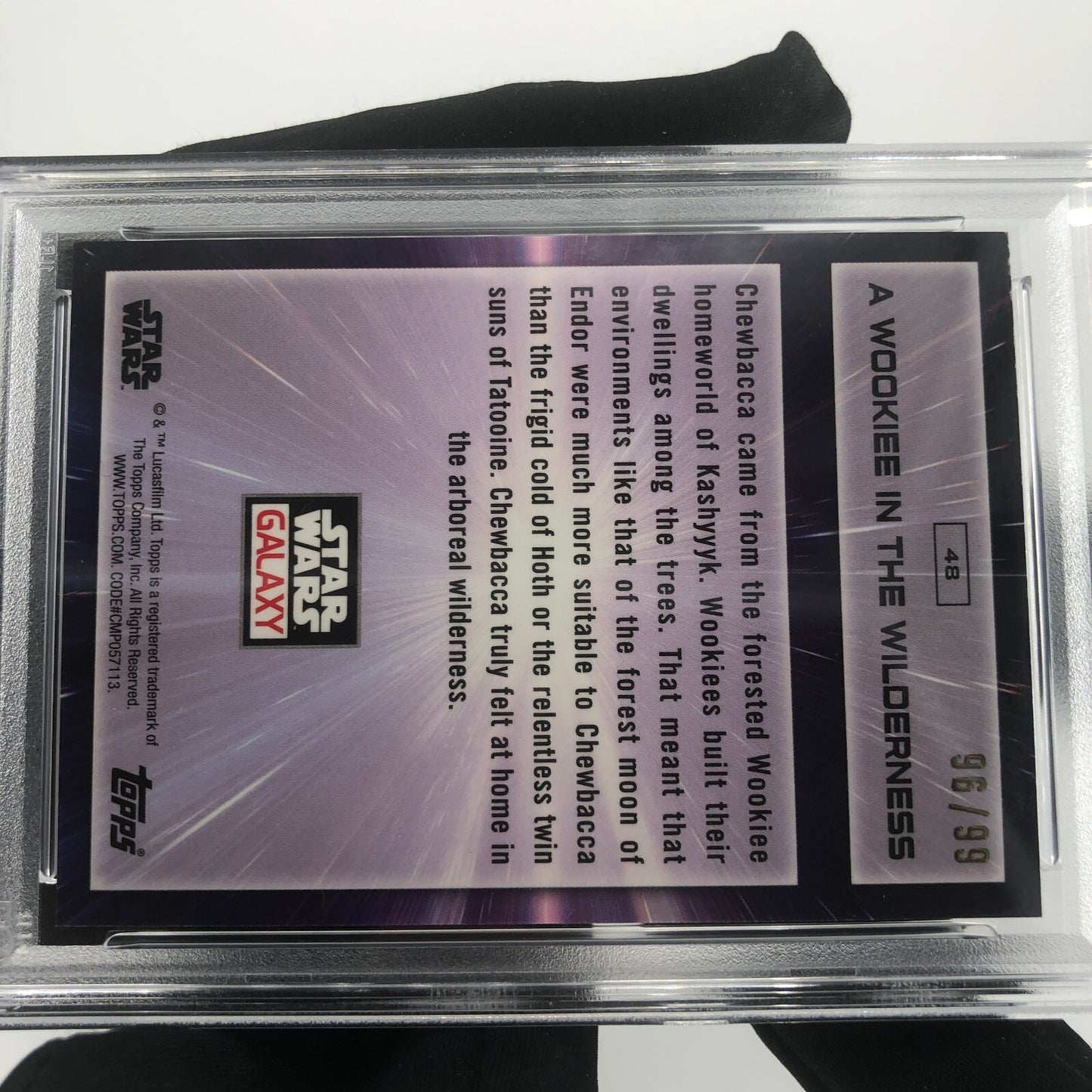 PSA 8 Star Wars Galaxy 2022 Wookiee 48 Wave Refractor /99 Topps Chrome [8]