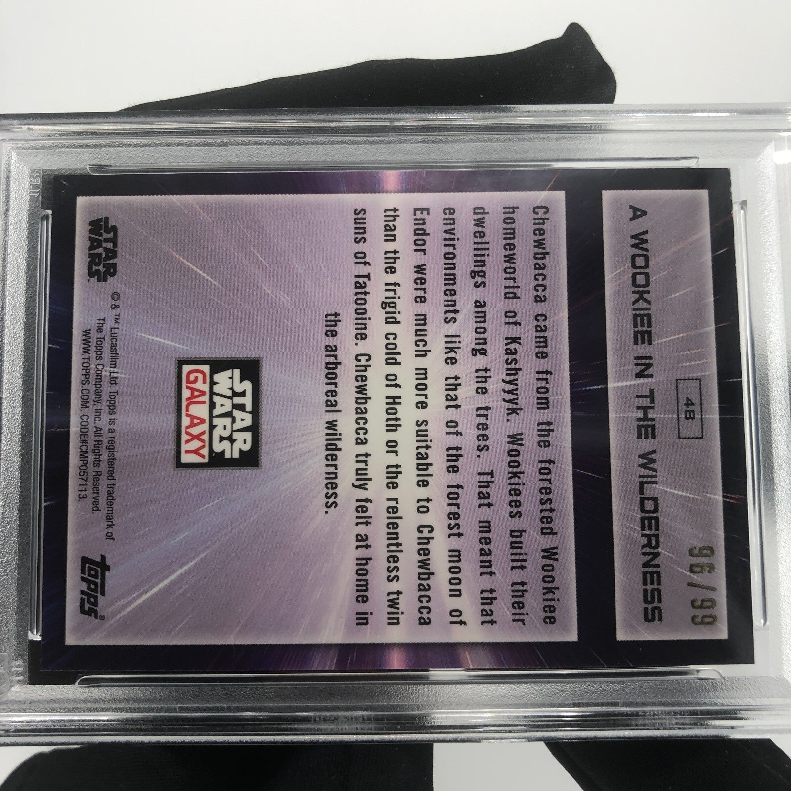 PSA 8 Star Wars Galaxy 2022 Wookiee 48 Wave Refractor /99 Topps Chrome [8]