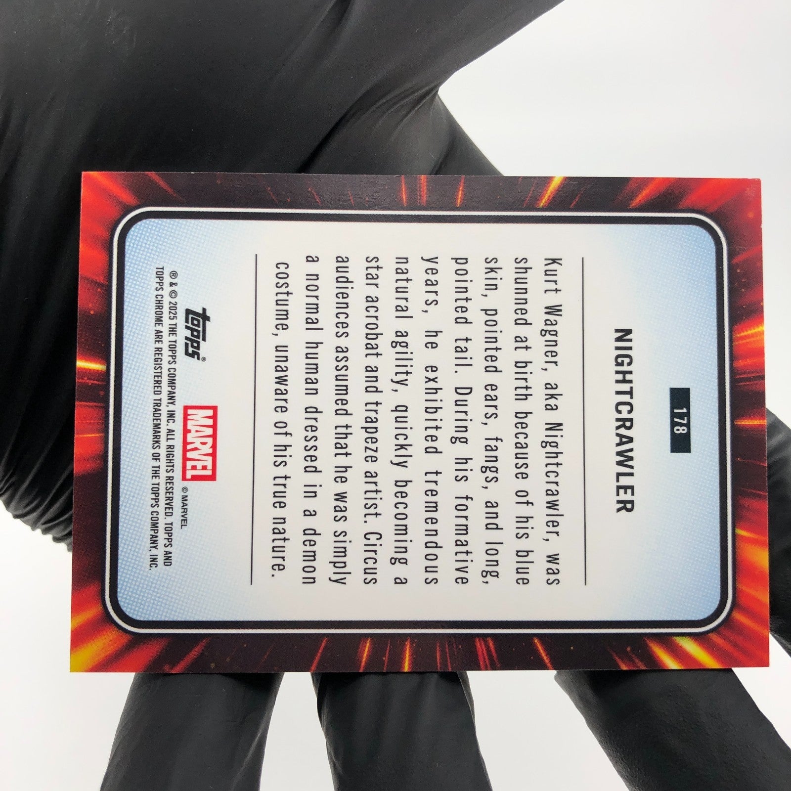 Marvel Card Nightcrawler 178 Blue Green Shimmer /199 Topps Chrome 2025 [NM]
