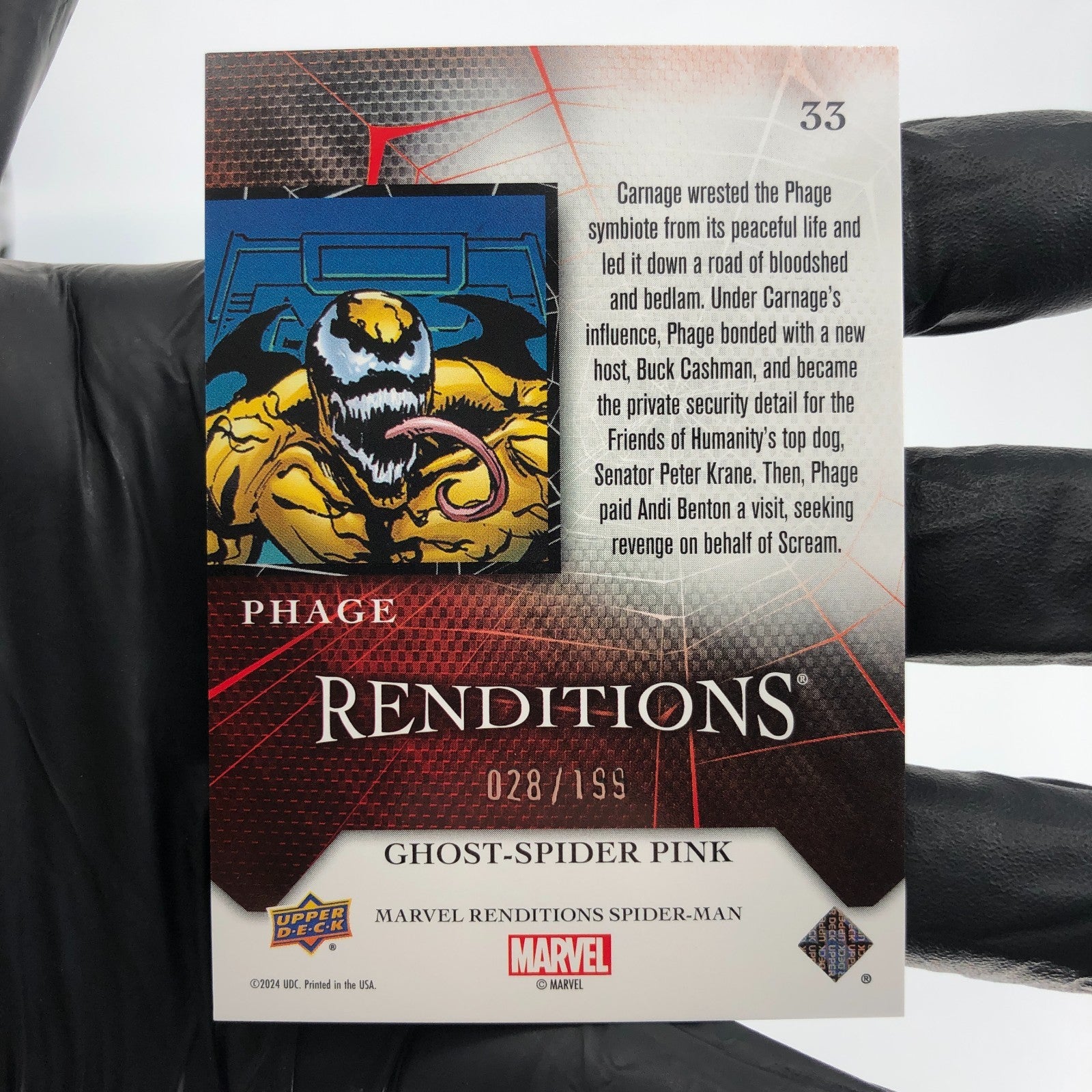 Marvel Card Phage 33 Pink /199 Fleer Upper Deck Renditions [NM]