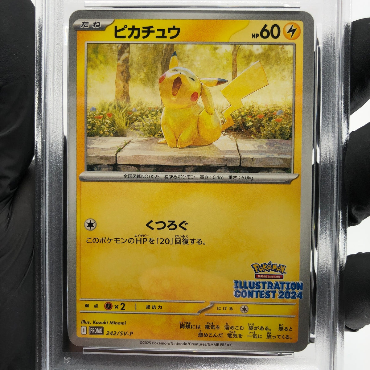 PSA 9 Pokemon Card Pikachu 242/SV-P Illustration Promo Japanese Karte [9]