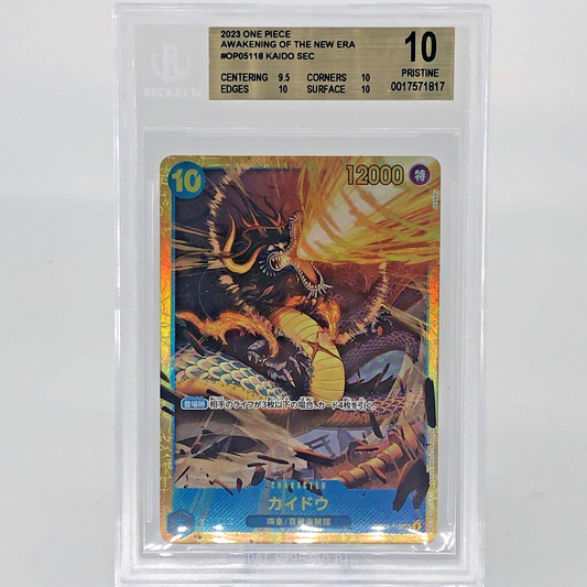 One Piece Card BGS 10 Kaido OP05-118 SEC Japanese [10]