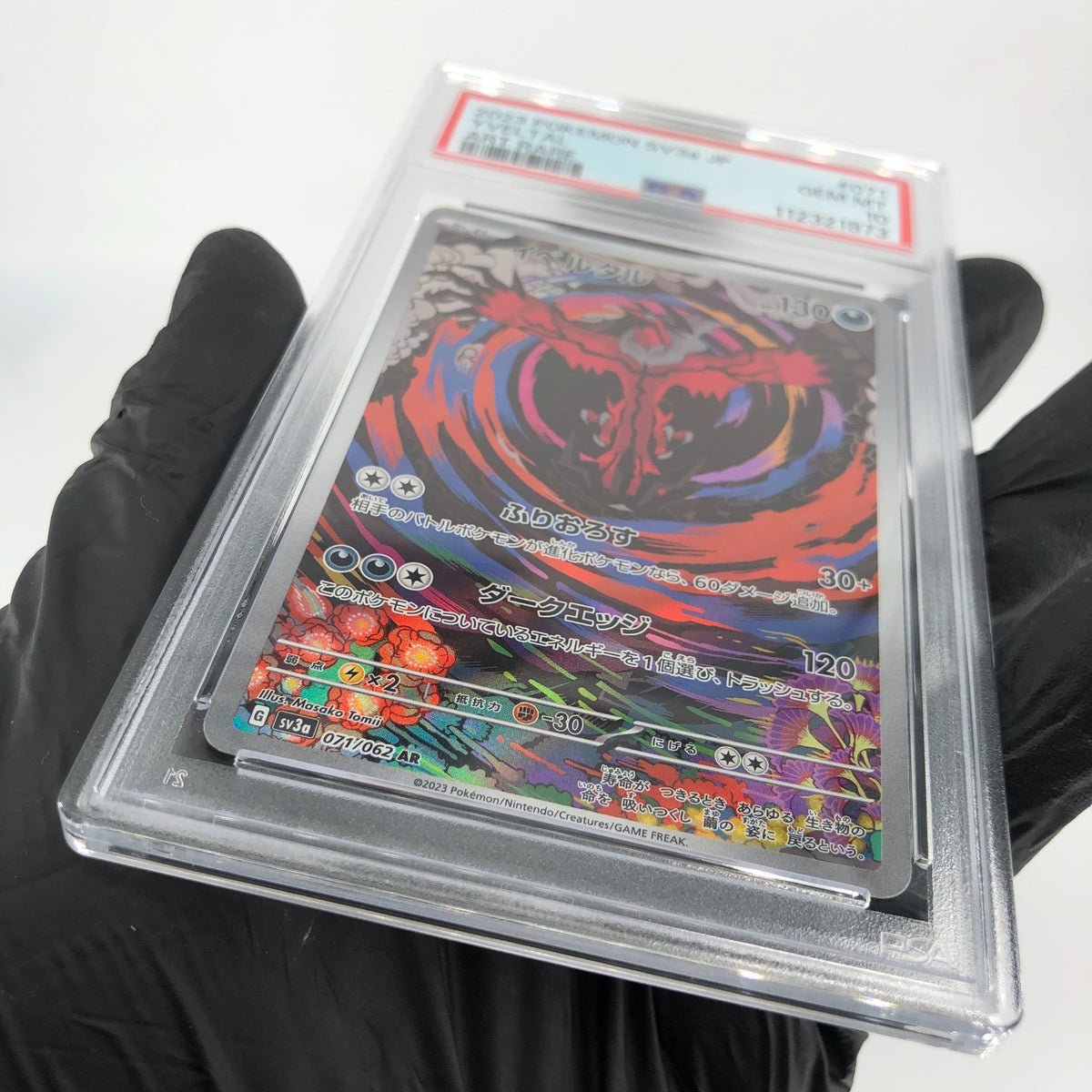 PSA 10 Pokemon Card Yveltal 071/062 AR SV3a Japanese Karte [10]