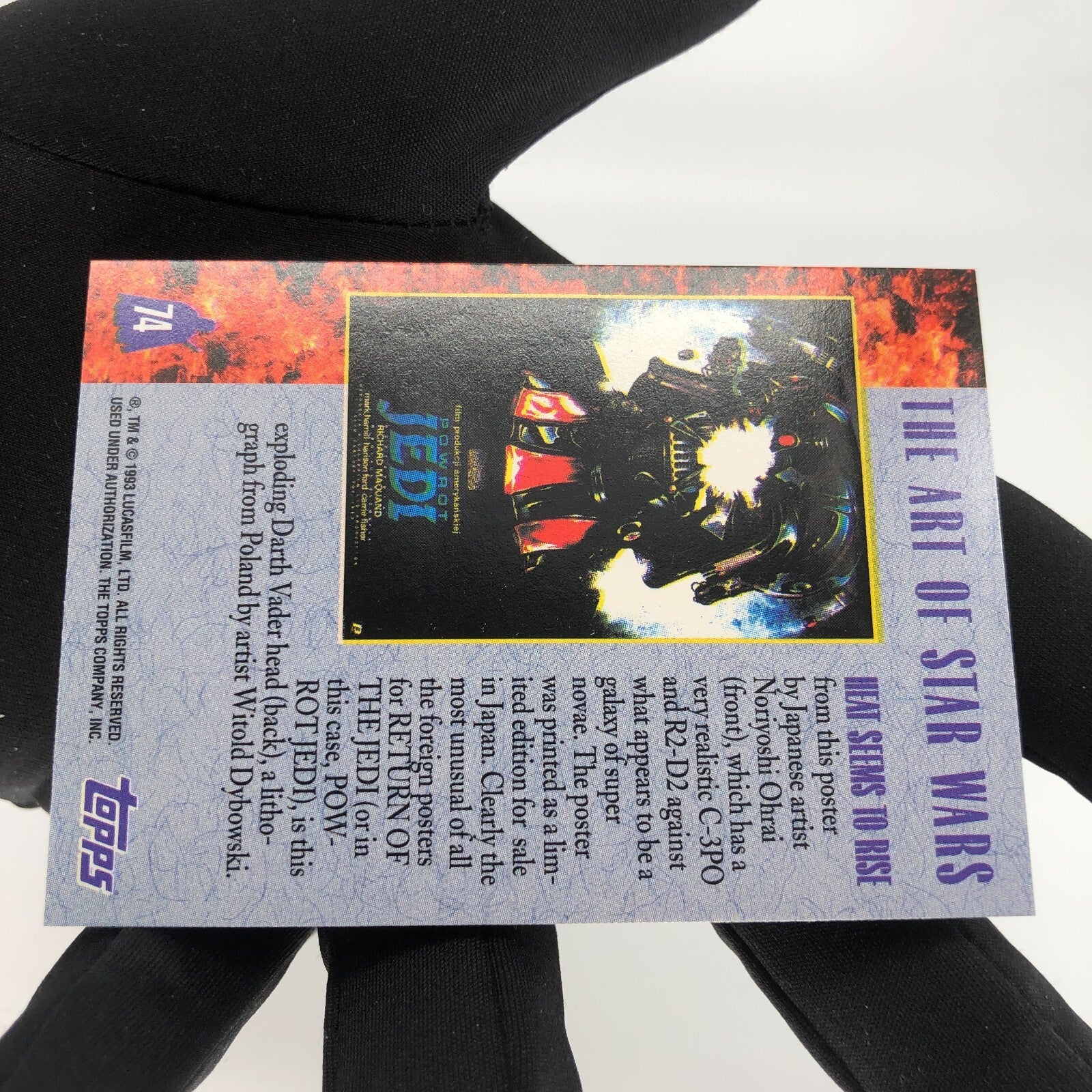 Star Wars Galaxy Card The Art Of 74 Topps C3PO R2-D2 1993 [Rank A]