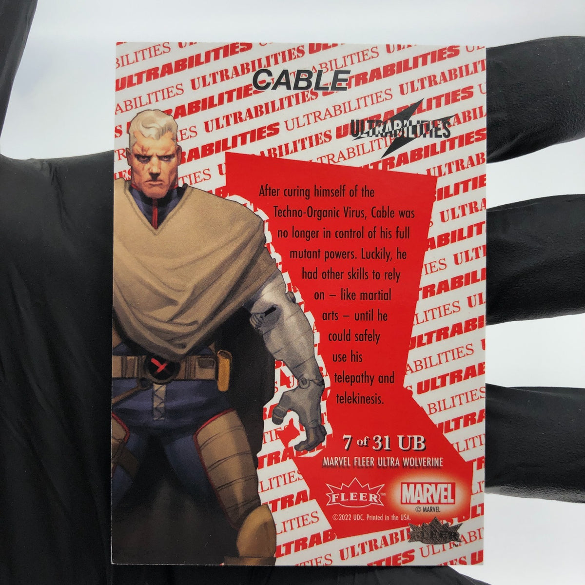 Marvel Card Cable 7 of 31 UB Wolverine 2022 Fleer Upper Deck [NM]