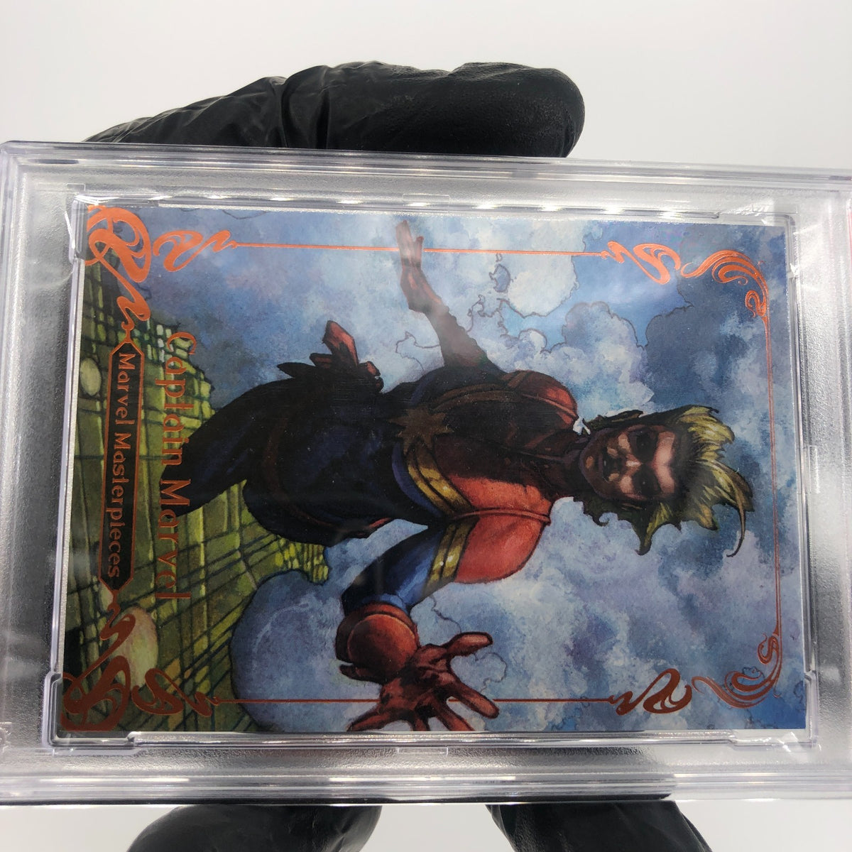 PSA 9 Marvel Card Captain Marvel 85 /99 Fleer Upper Deck Masterpieces 2018 [9]