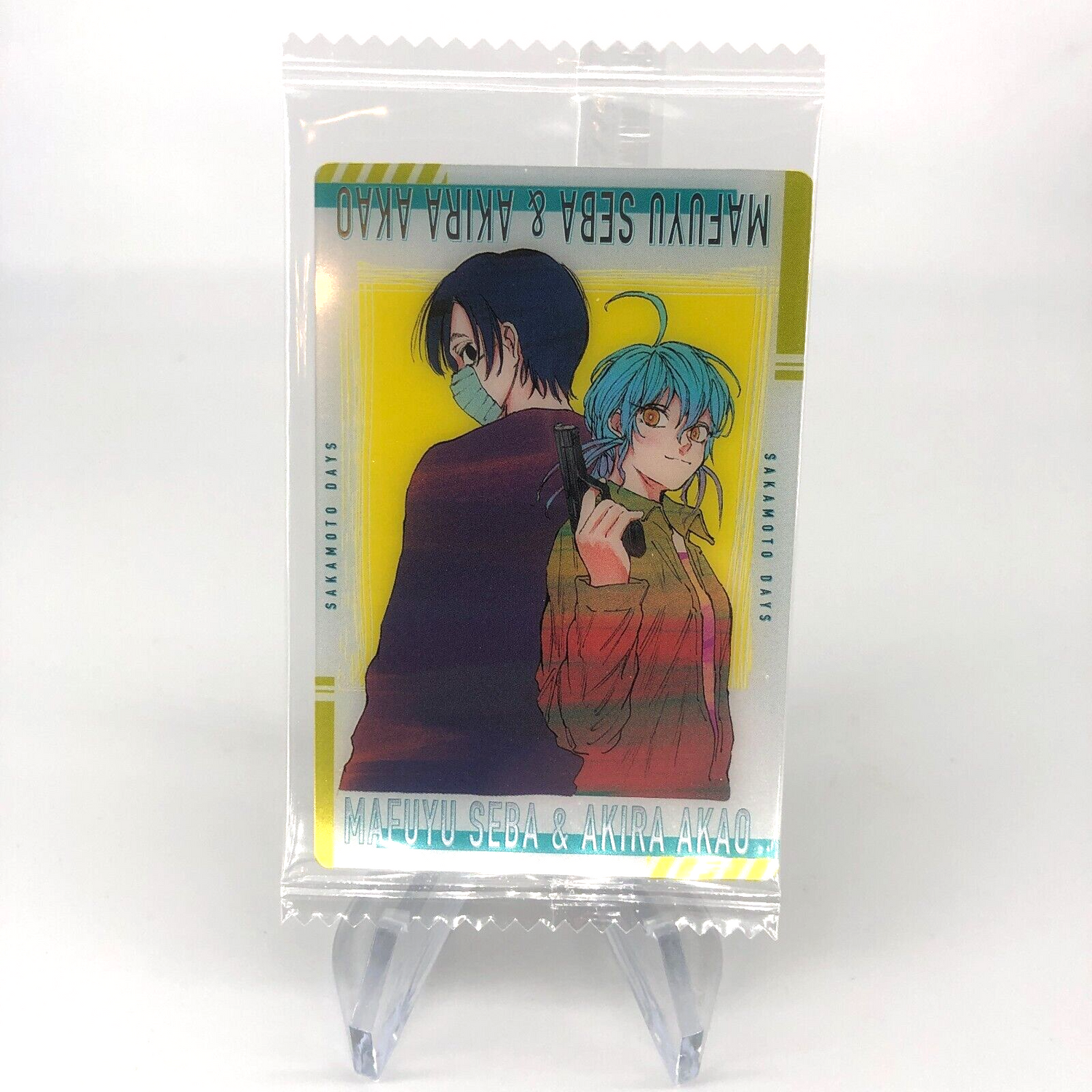 Sakamoto Days Card Wafer Akira and Mafuyu V-18 Holo Japanese [Rank S]