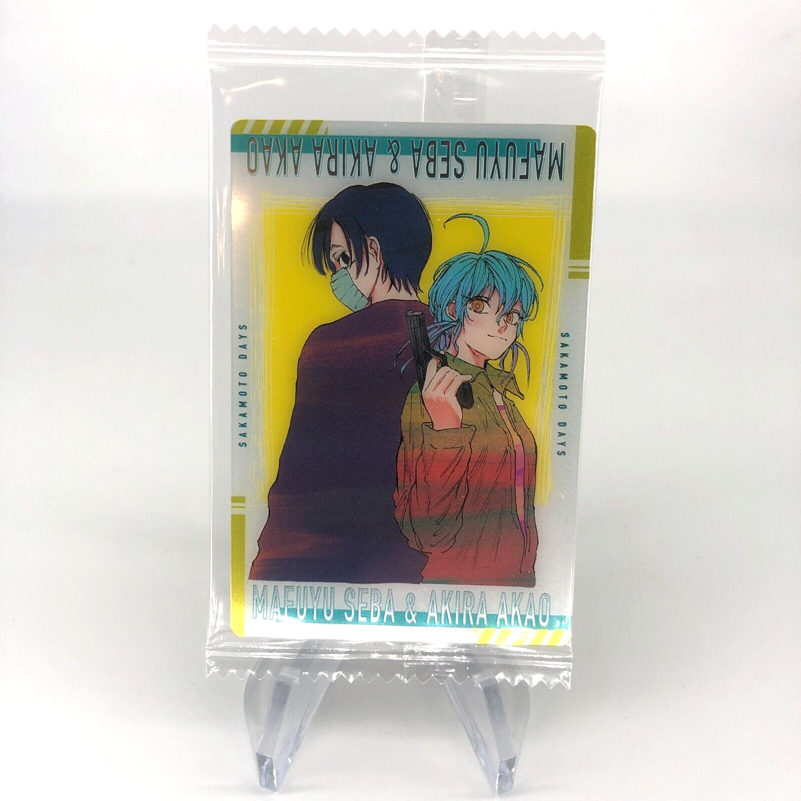Sakamoto Days Card Wafer Akira and Mafuyu V-18 Holo Japanese [Rank S]