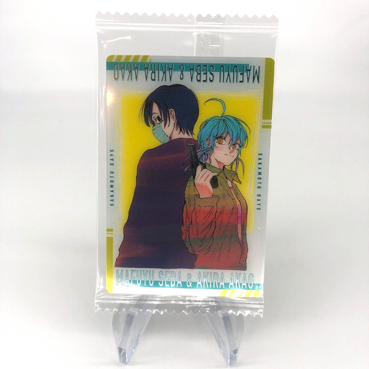 Sakamoto Days Card Wafer Akira and Mafuyu V-18 Holo Japanese [Rank S]