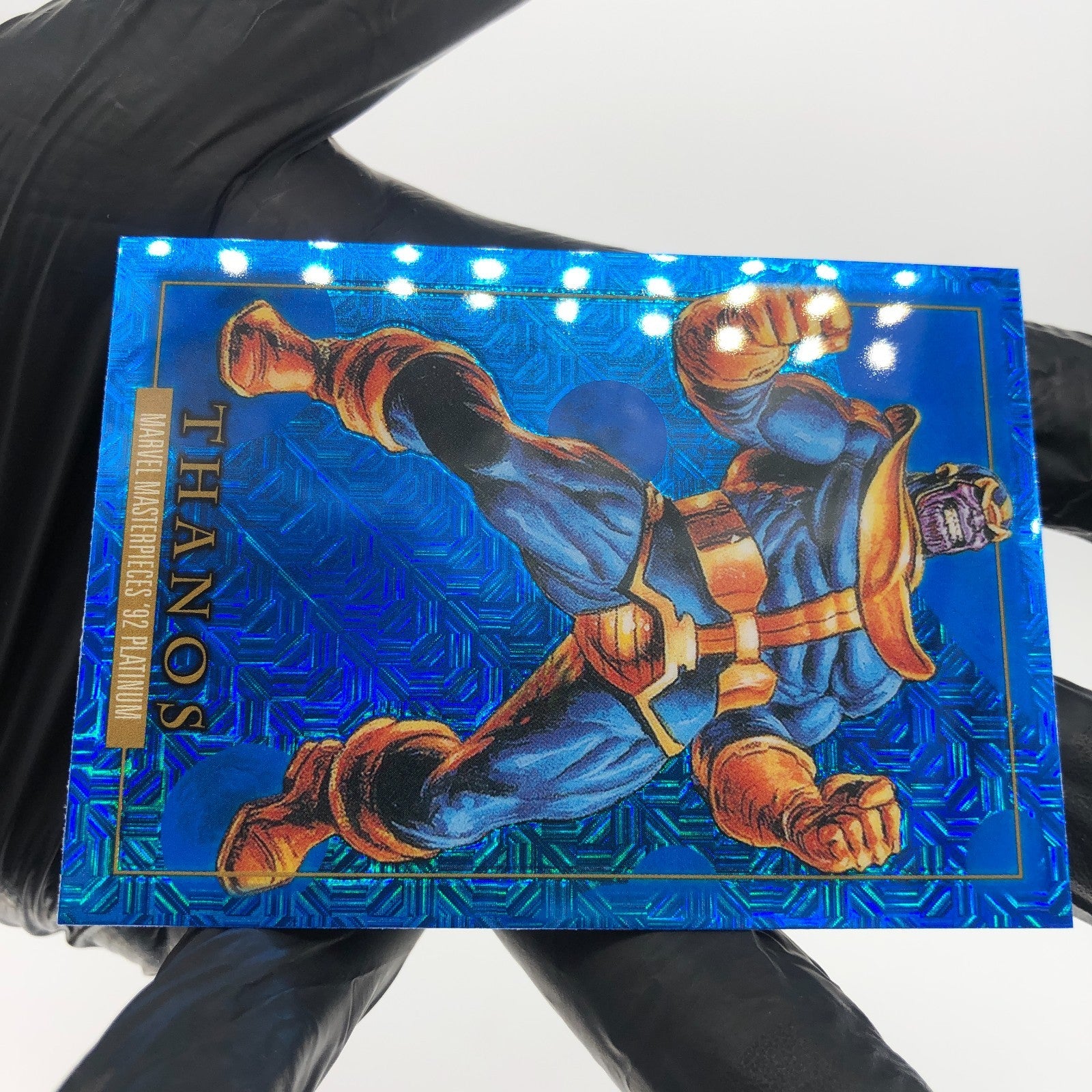 Marvel Card Thanos 83 Blue Traxx  Holo Fleer Upper Deck Masterpieces 92 [NM]