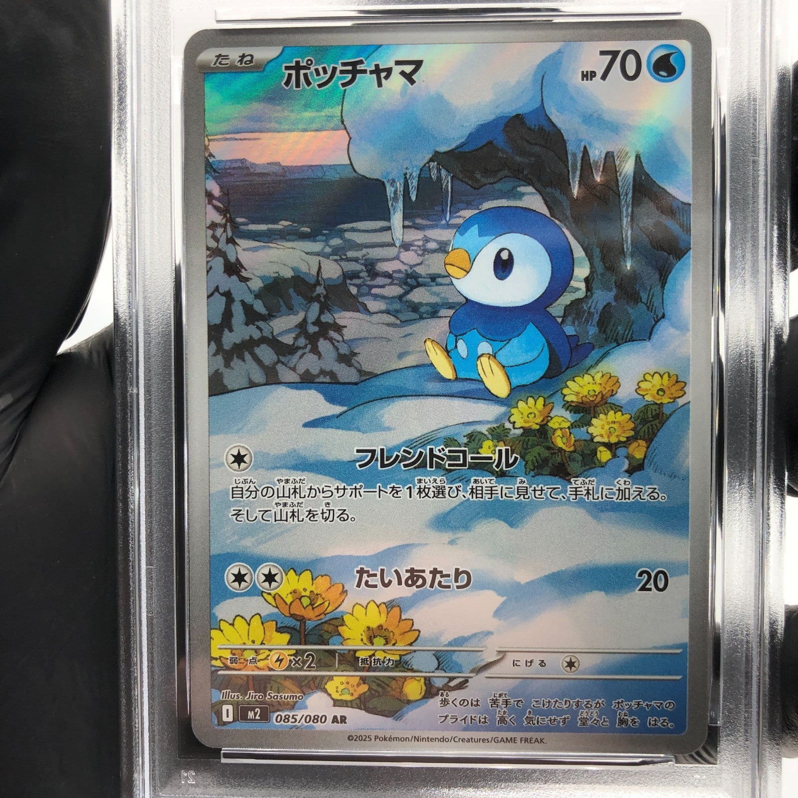 PSA 8 Pokemon Card Piplup 085/080 AR M2 Japanese Karte [8] 4