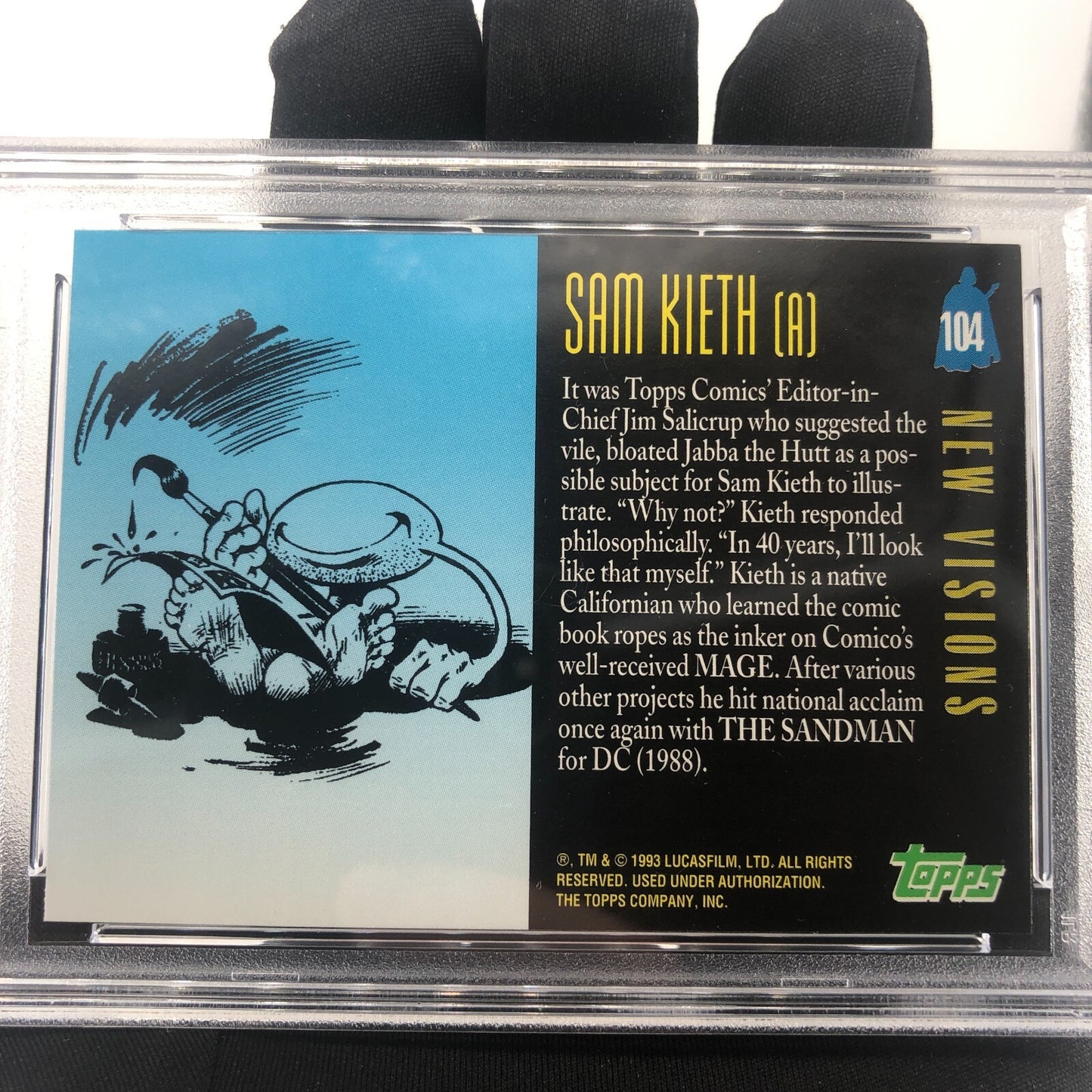 Star Wars PSA 9 Galaxy Card New Visions 104 Topps Sam Kieth 1993 [9]