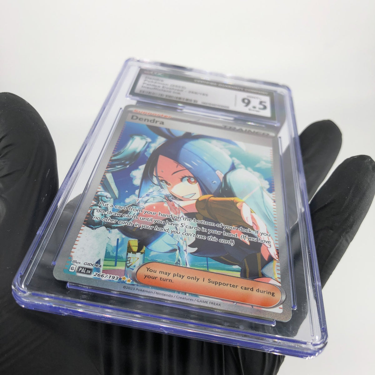 CGC 9.5 Pokemon Card Dendra 266/193 Paldea Evolved Error English Karte [9.5]