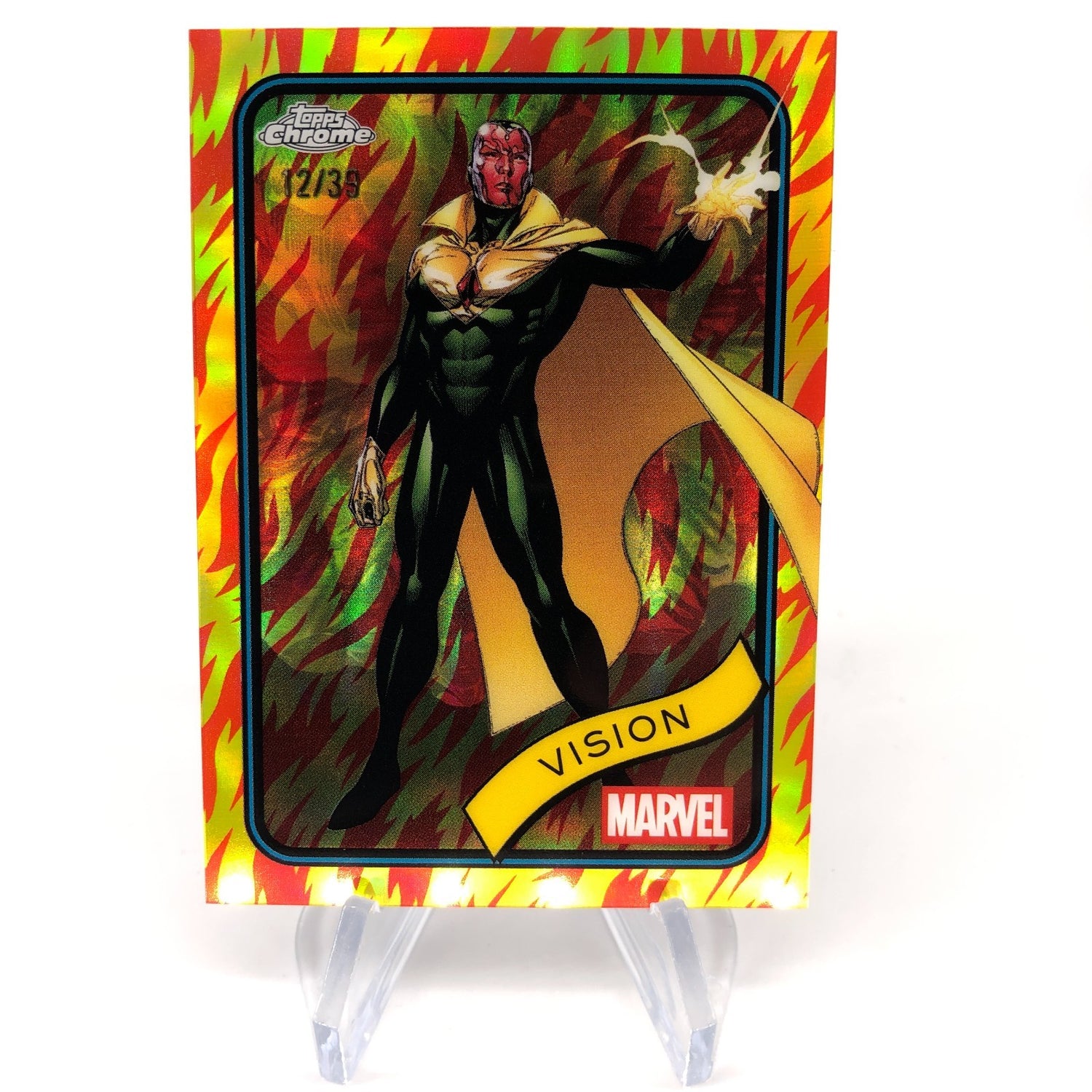 Marvel Card Vision 139 Torch Refractor /39 Holo Topps Chrome 2025 [NM]