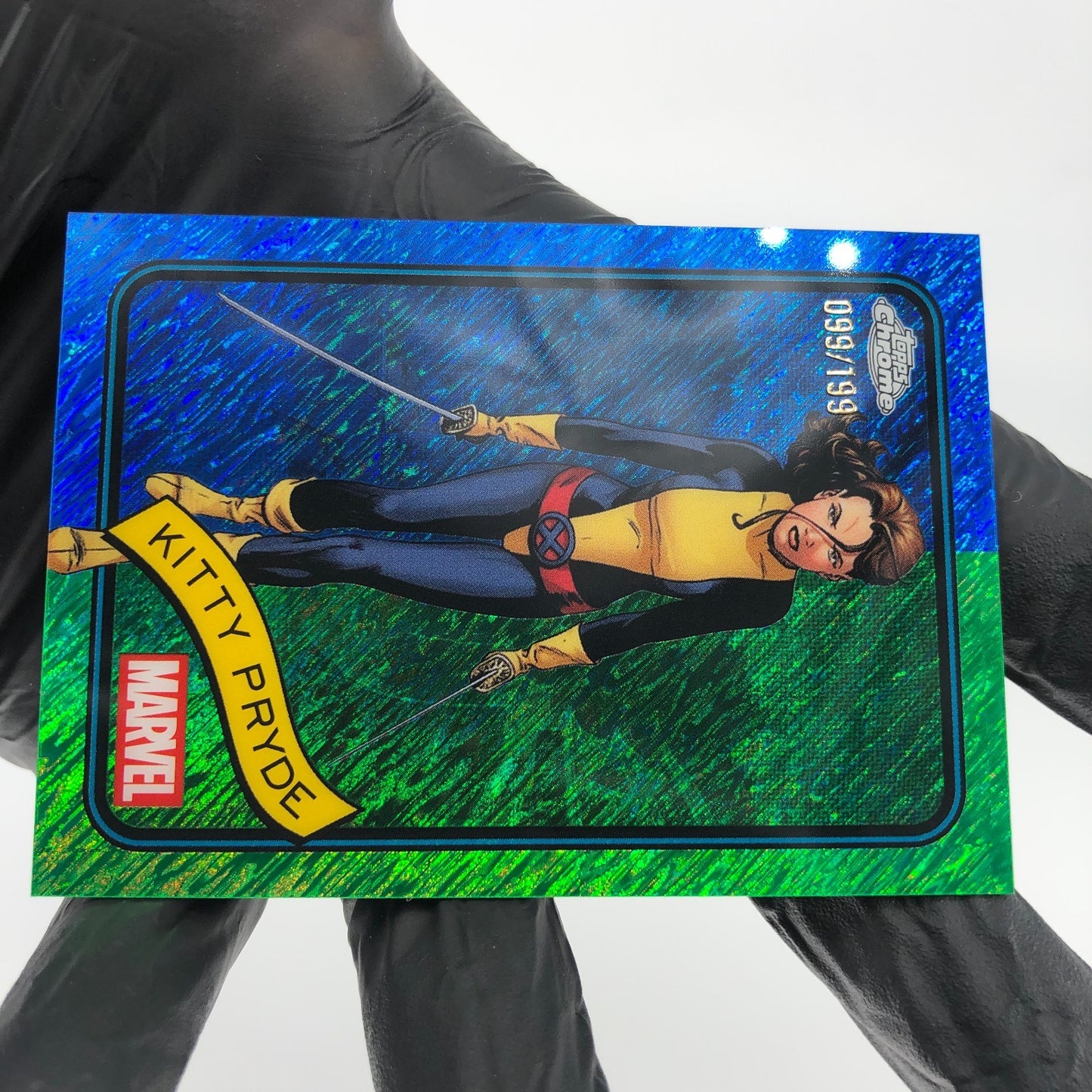 Marvel Card Kitty Pryde 188 Blue Green Shimmer /199 Topps Chrome 2025 [NM]
