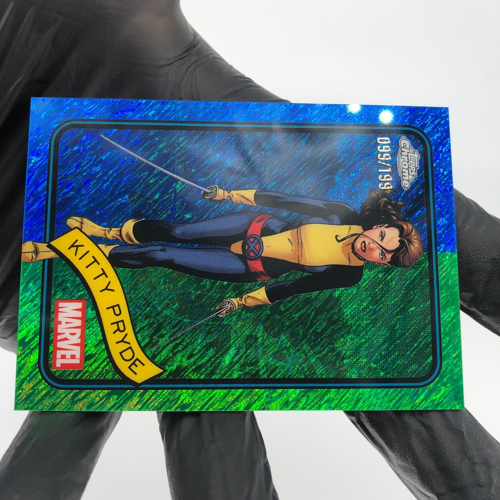 Marvel Card Kitty Pryde 188 Blue Green Shimmer /199 Topps Chrome 2025 [NM]