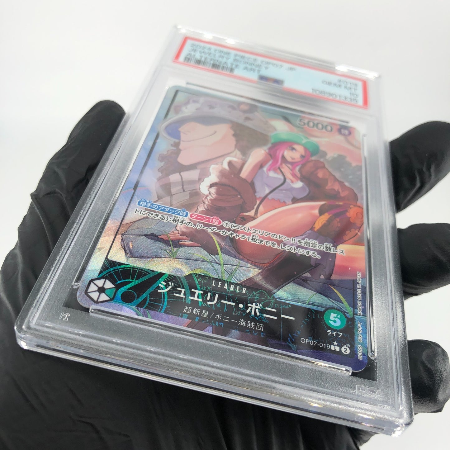 One Piece Card PSA 10 Bonney OP07-019 L  Alt Art Parallel Japanese [10]