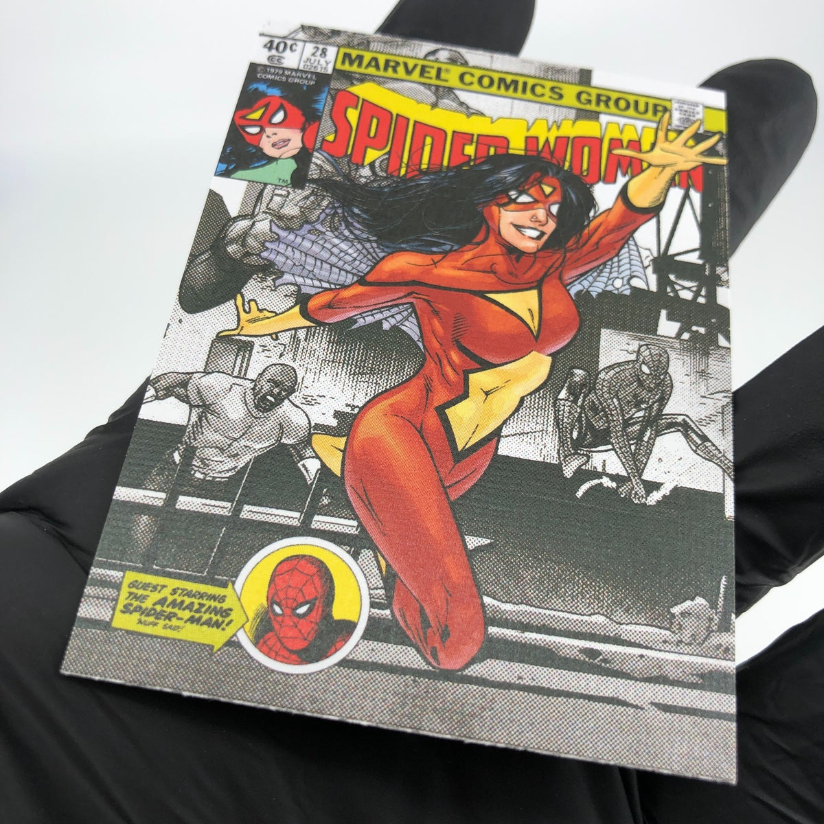 Marvel Card Spider-Woman 73 Comic Covers Fleer Upper Deck Renditions [NM]