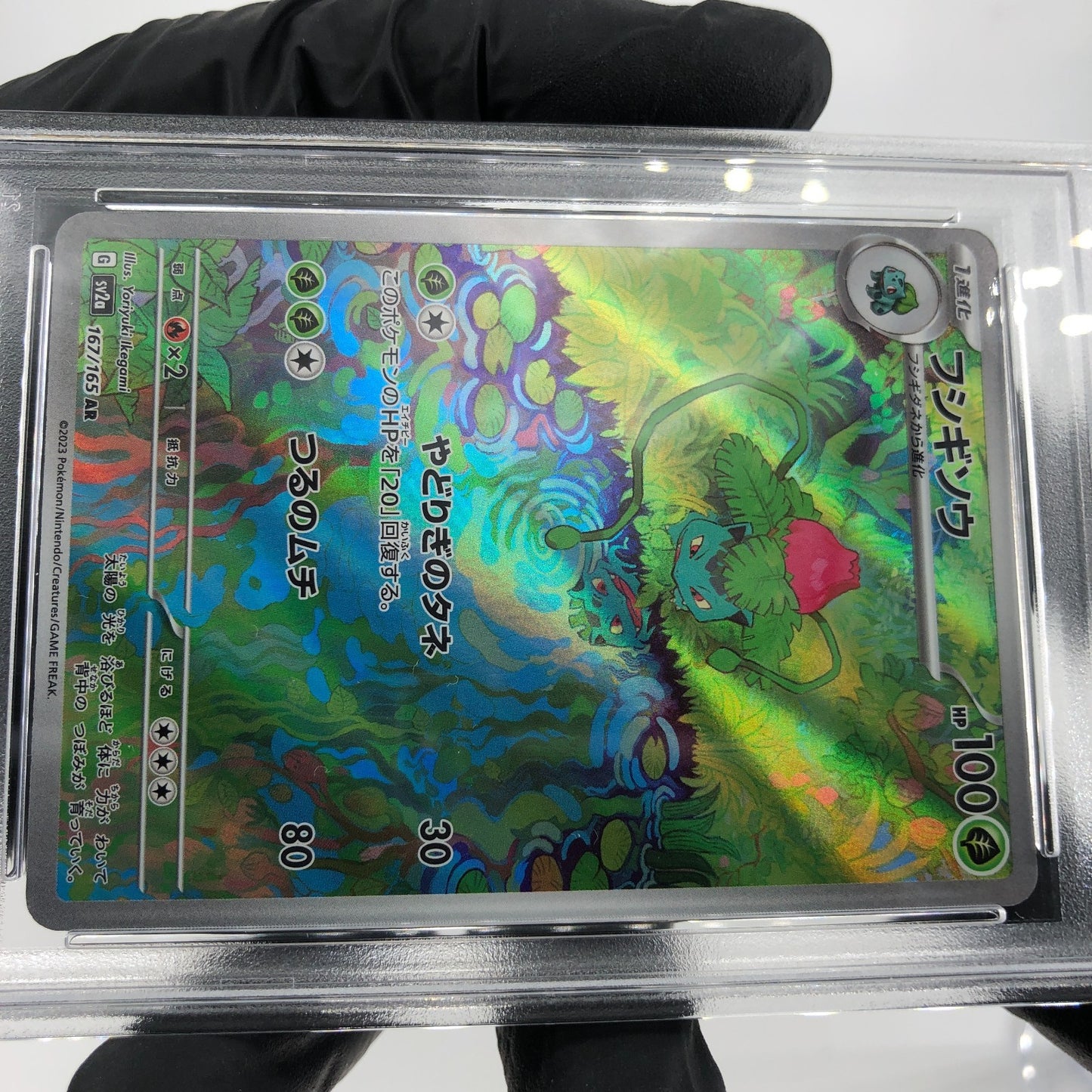 PSA 9 Pokemon Card Ivysaur 167/165 AR SV2a japanese Karte [9] 2