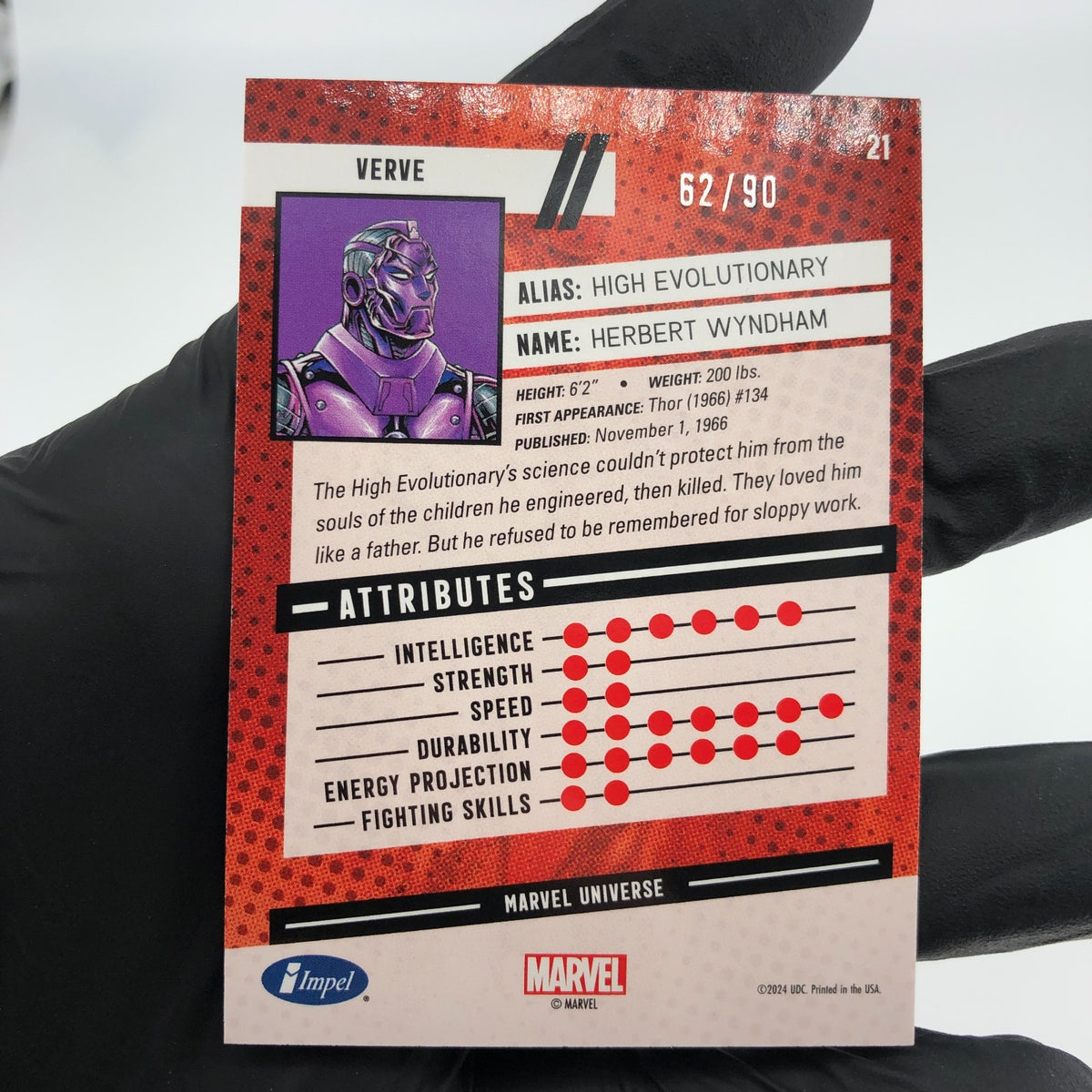 Marvel Card High Evolutionary 21  /90 Super Villains Upper Deck Renditions [NM]