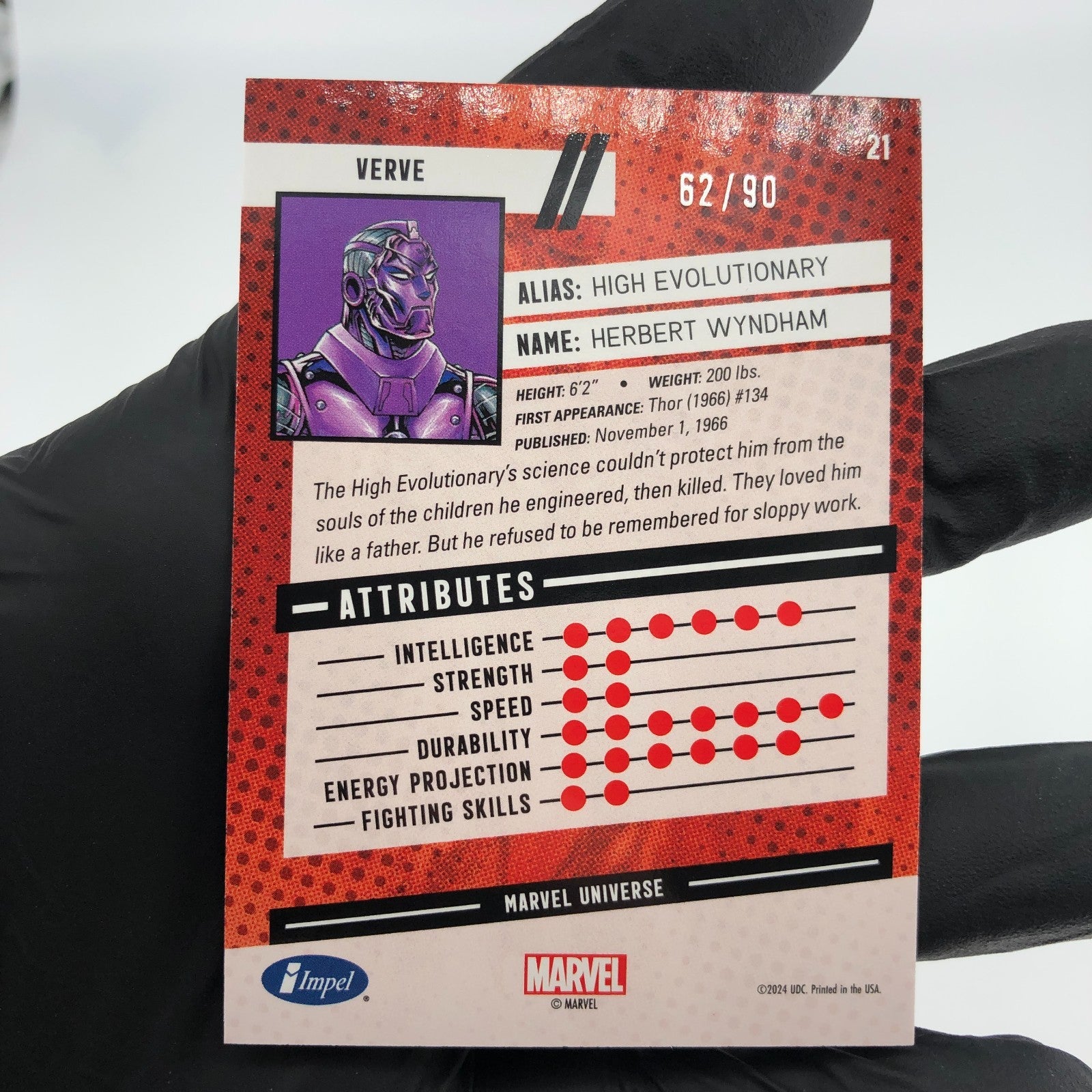 Marvel Card High Evolutionary 21  /90 Super Villains Upper Deck Renditions [NM]