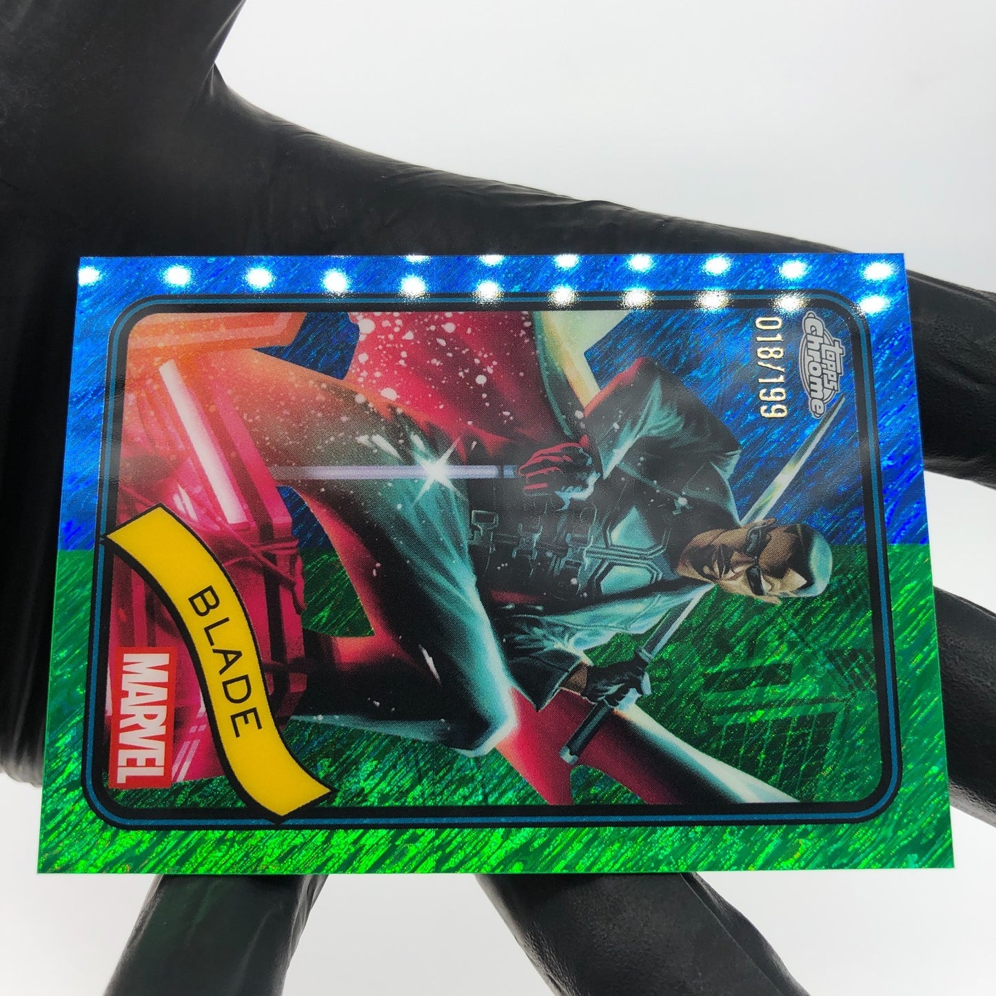 Marvel Card Blade 126 Blue Green Shimmer /199 Topps Chrome 2025 [NM]