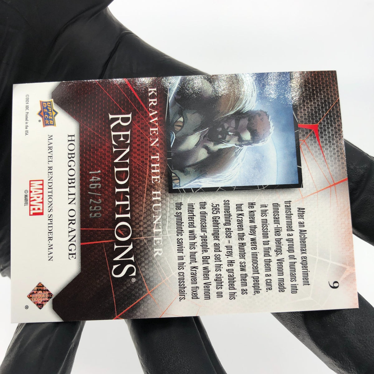 Marvel Card Kraven 9 Orange  /299 Fleer Upper Deck Renditions [NM]