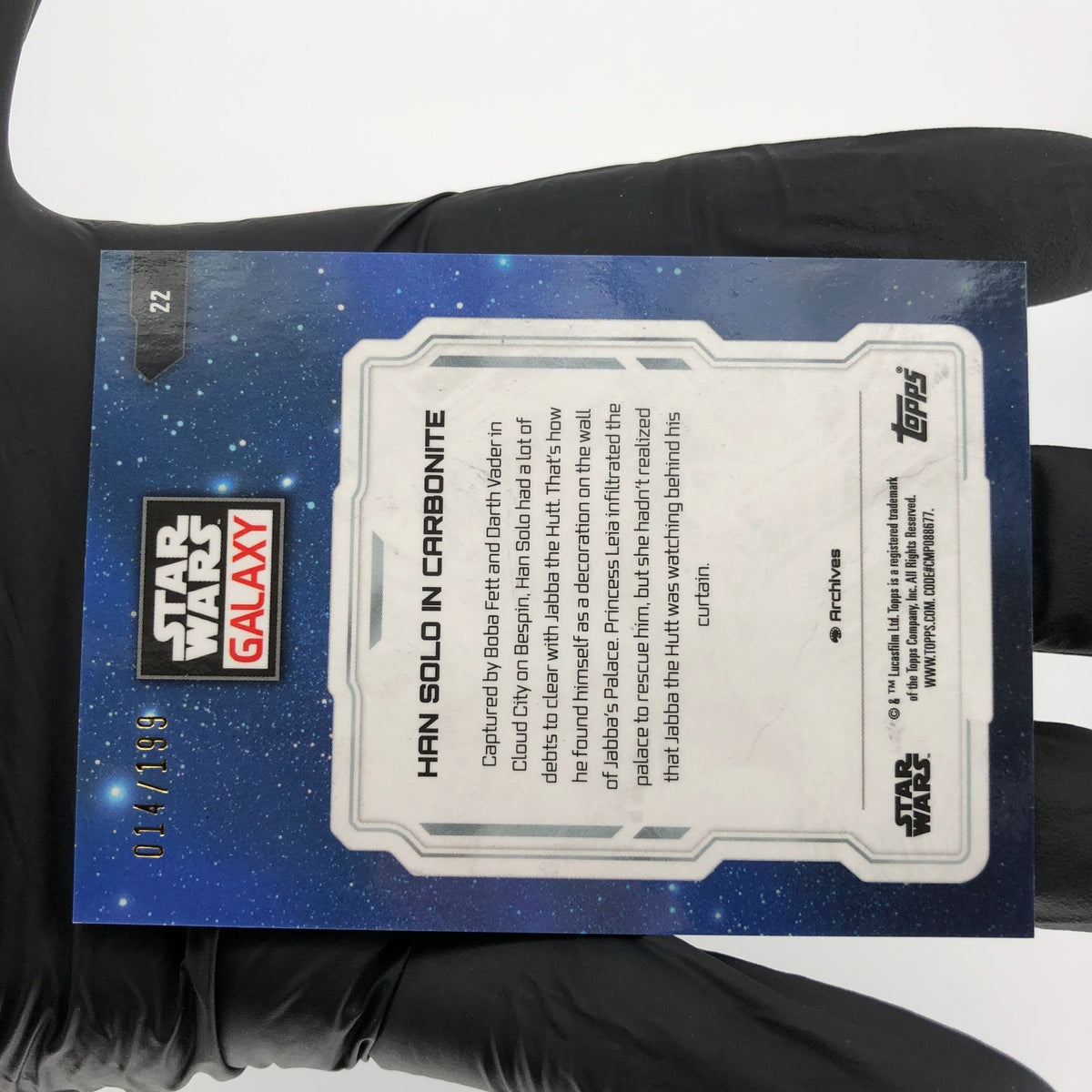 Star Wars Galaxy 2024 Han Solo 22 Aqua /199 Topps Chrome [NM]