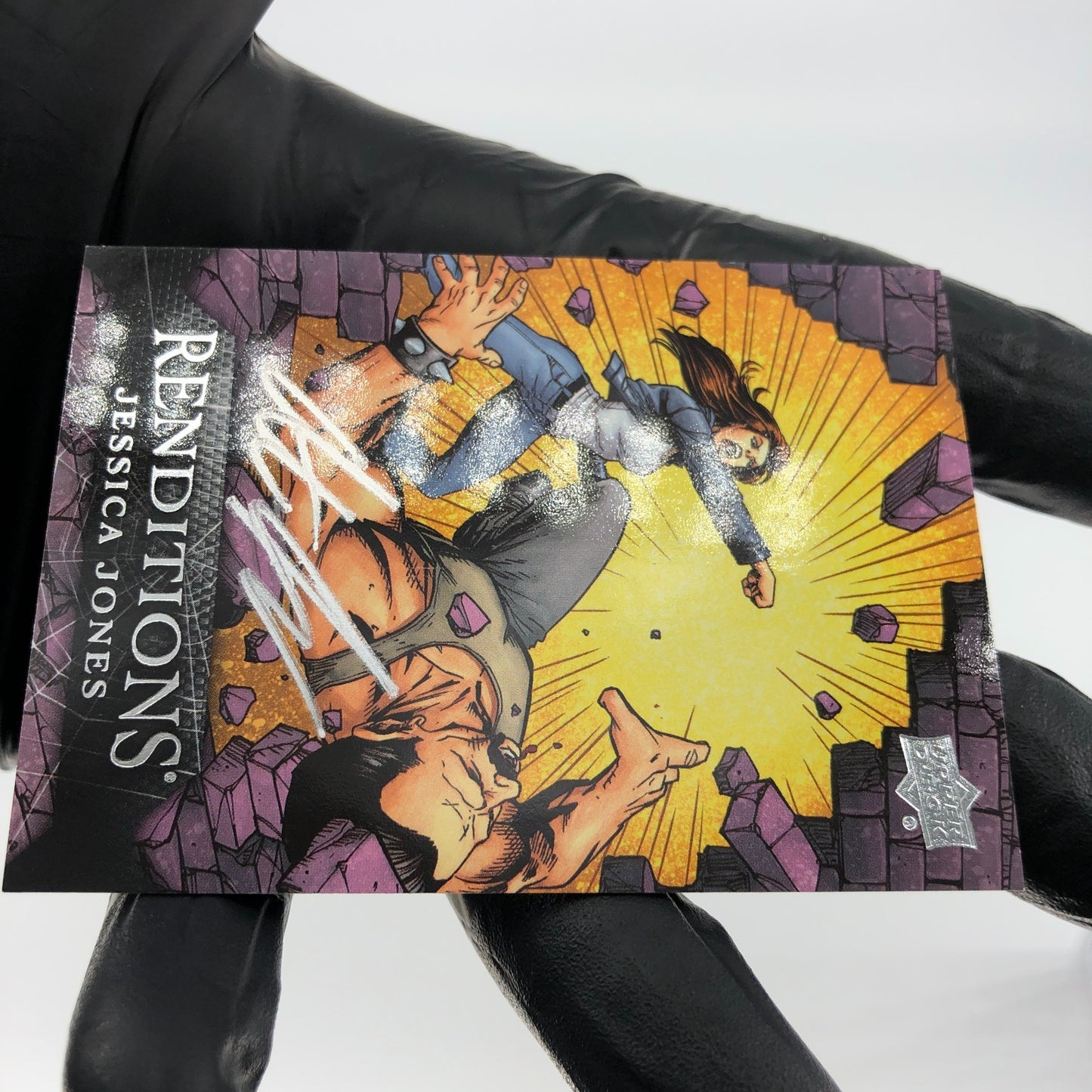 Marvel Card Jessica Jones 85 Signed  /65 Anthony Spay Upper Deck Renditions [NM]