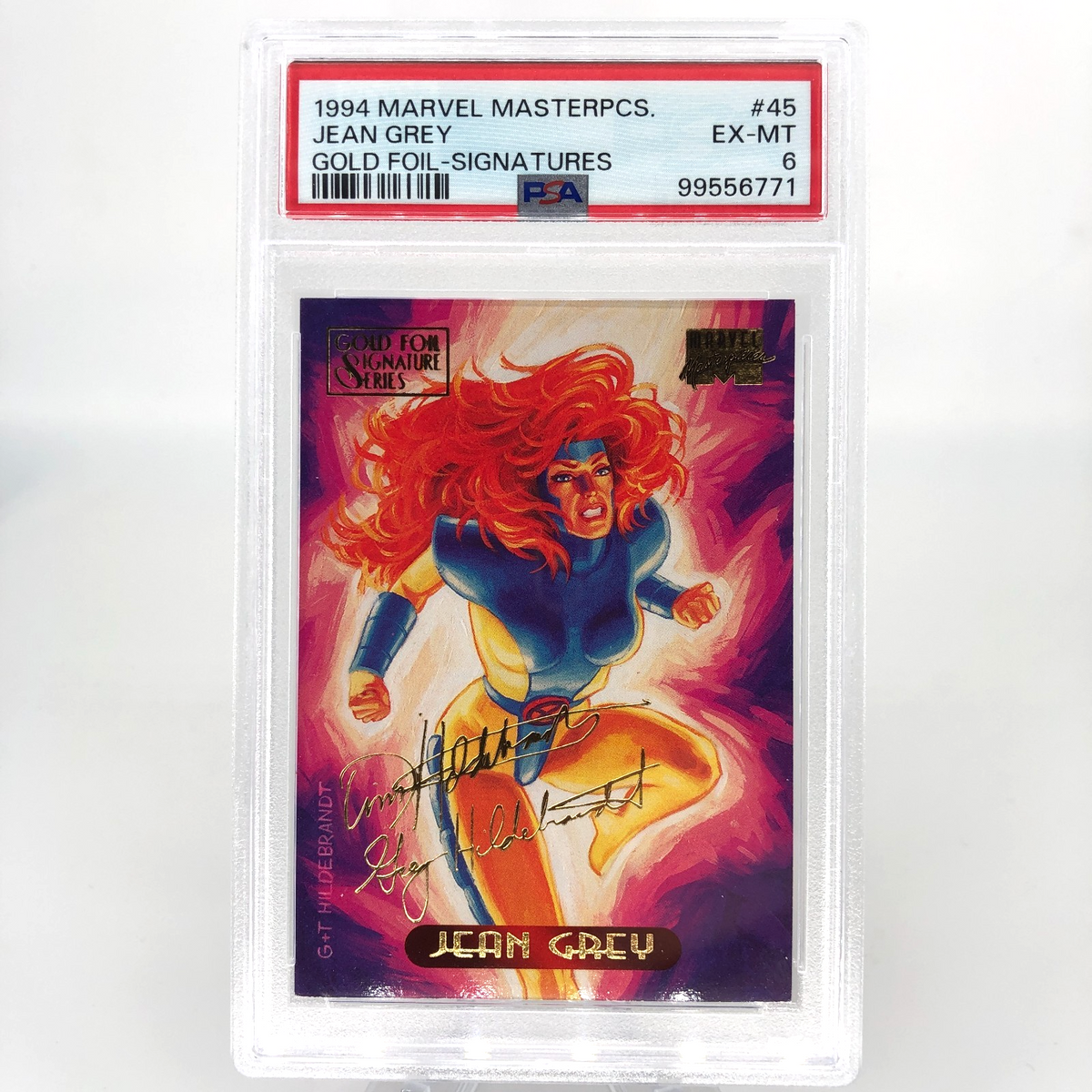 PSA 6 Marvel Card Jean Grey 45Gold Signature Upper Deck Masterpieces 1994 [6]