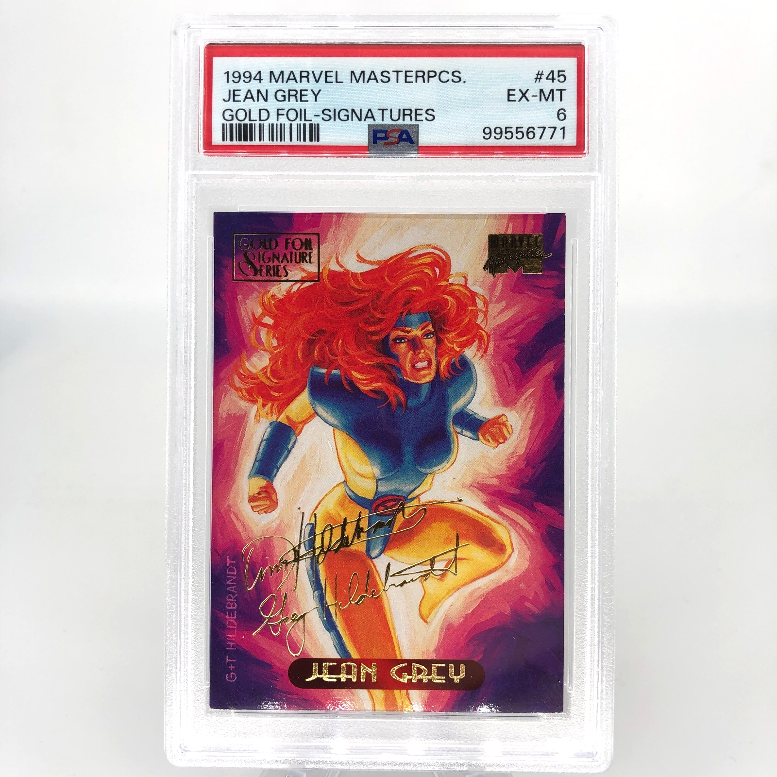 PSA 6 Marvel Card Jean Grey 45Gold Signature Upper Deck Masterpieces 1994 [6]