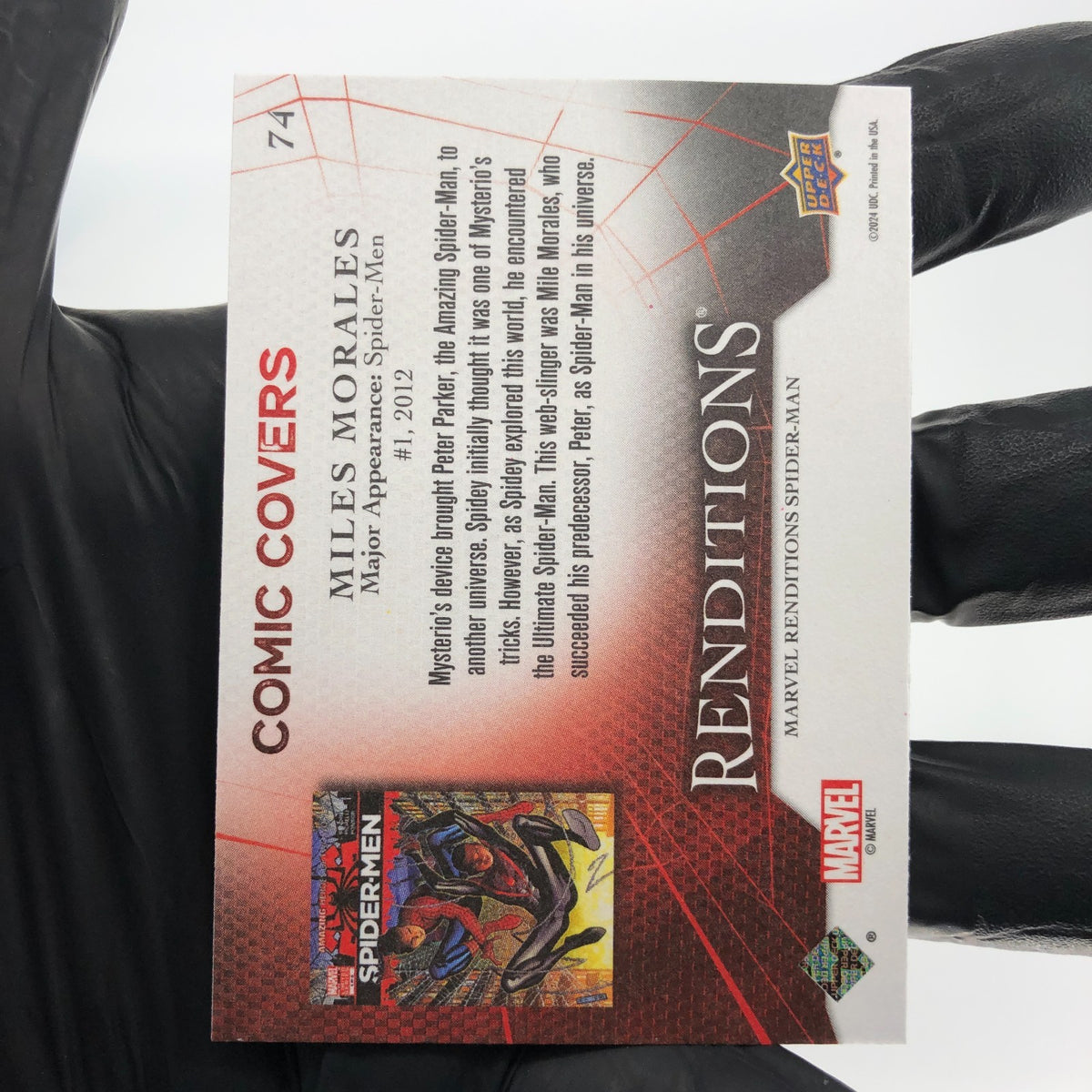 Marvel Card Spider-Man 74 Comic Covers Fleer Upper Deck Renditions [NM]