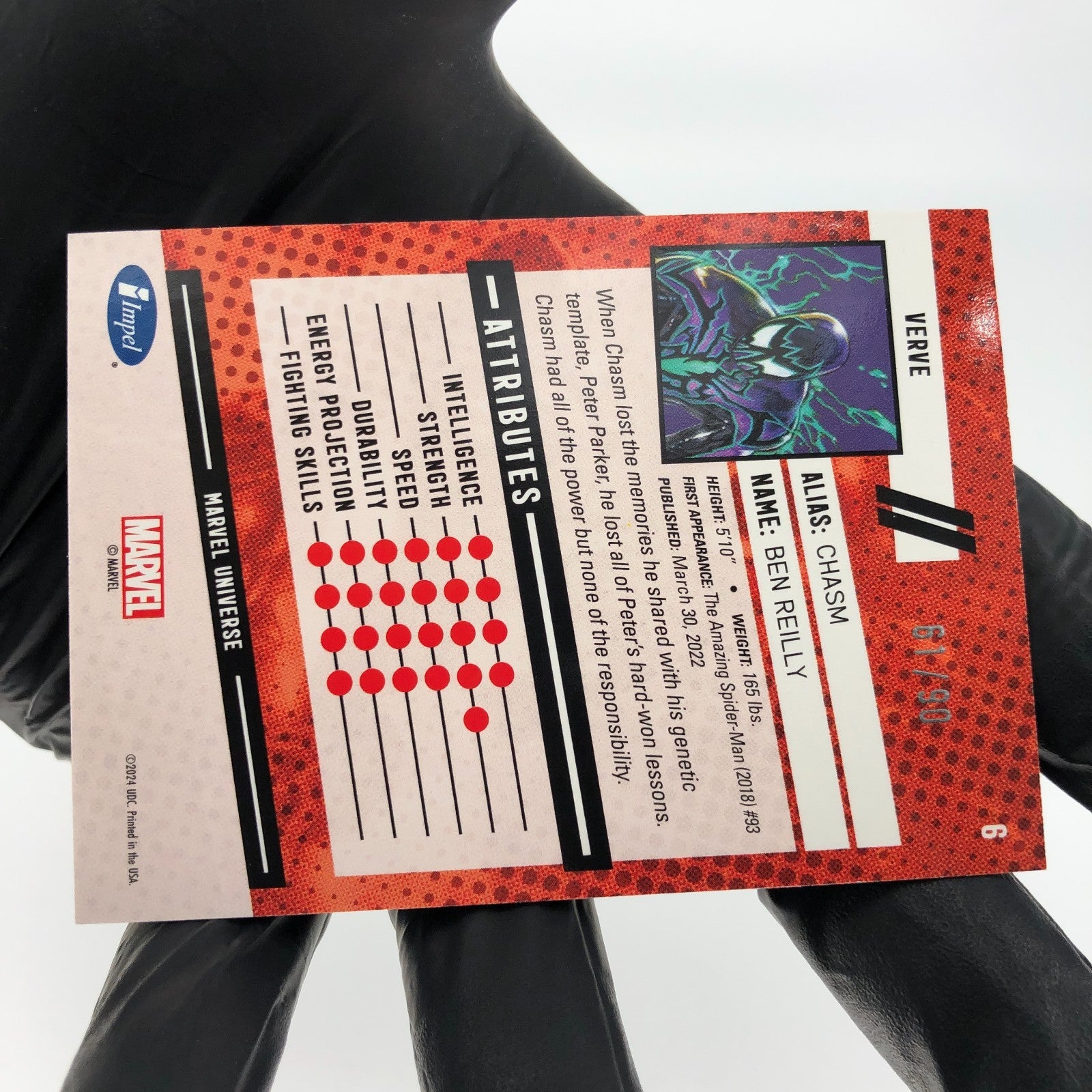 Marvel Card Chasm 6  Impel  /90 Super Villains Fleer Upper Deck Renditions [NM]