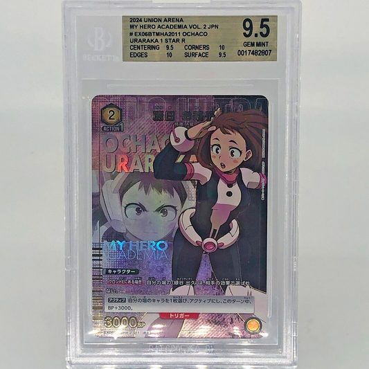 Union Arena Card BGS 9.5 Ochaco Uraka EX06BT/MHA-2-011 R  Parallel My Hero [9.5]