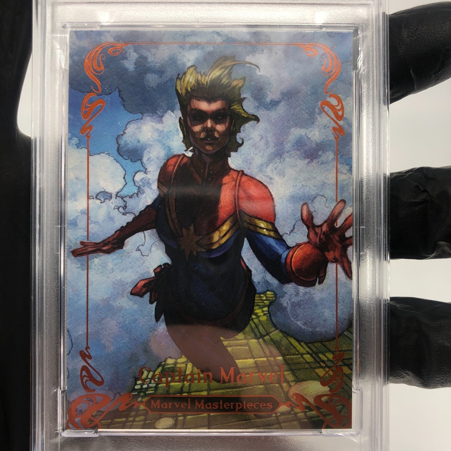 PSA 9 Marvel Card Captain Marvel 85 /99 Fleer Upper Deck Masterpieces 2018 [9]