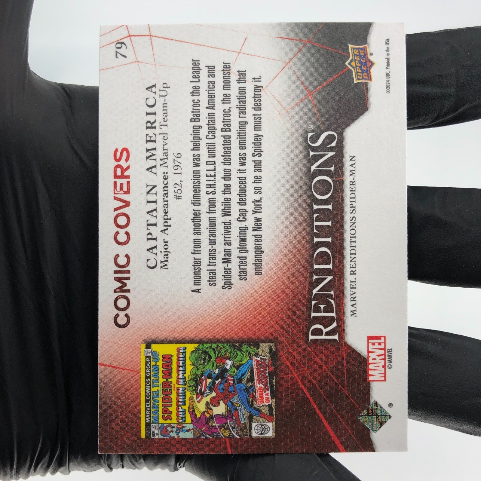 Marvel Card Captian America 79 Canvas Comic Covers Upper Deck Renditions [NM]