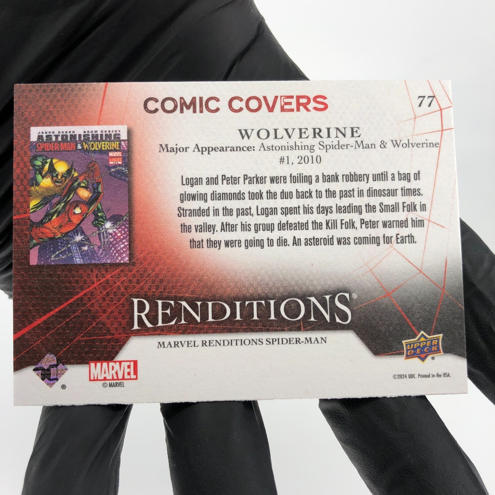 Marvel Card Wolverine 77 Comic Covers Fleer Upper Deck Renditions [NM]
