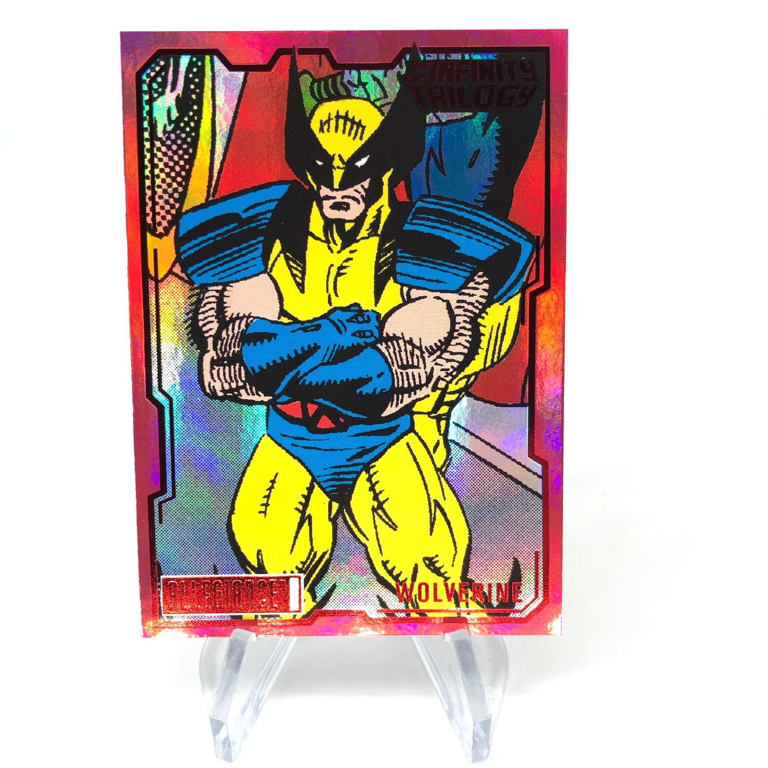 Marvel Card Wolverine 24 Rainbow Red Infinity Allegiance Upper Deck [NM]