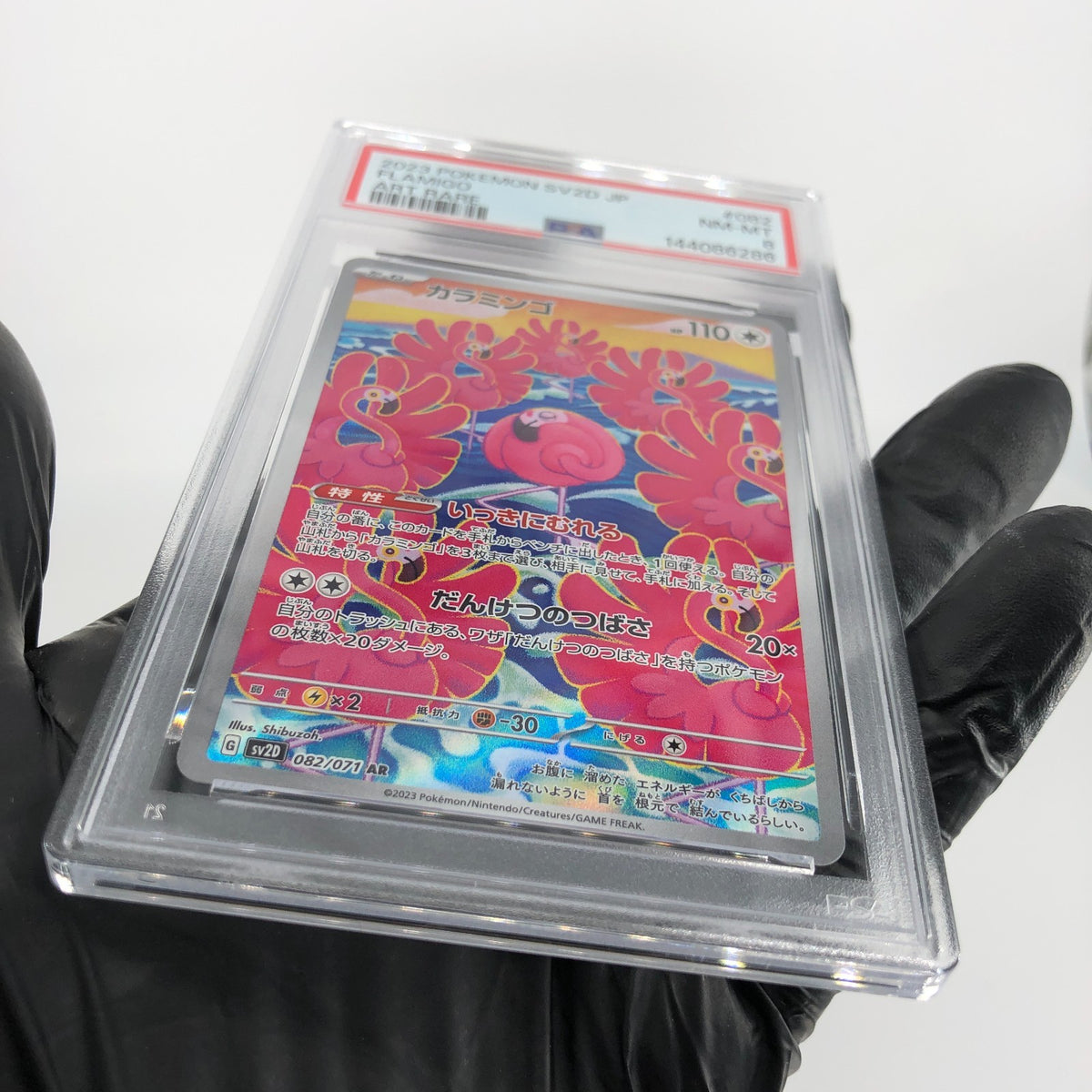 PSA 8 Pokemon Card Flamigo 082/071 AR SV2D Japanese Karte [8]