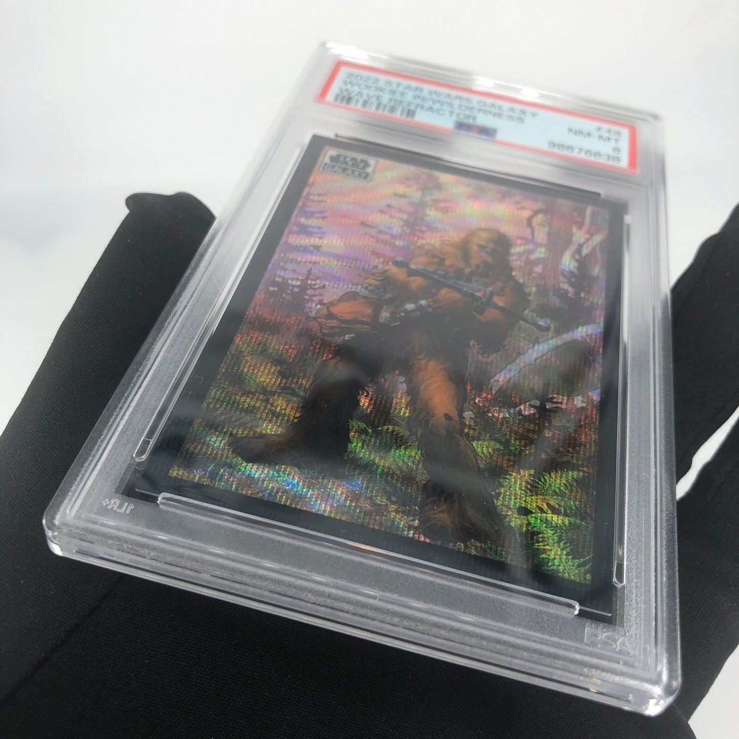 PSA 8 Star Wars Galaxy 2022 Wookiee 48 Wave Refractor /99 Topps Chrome [8]